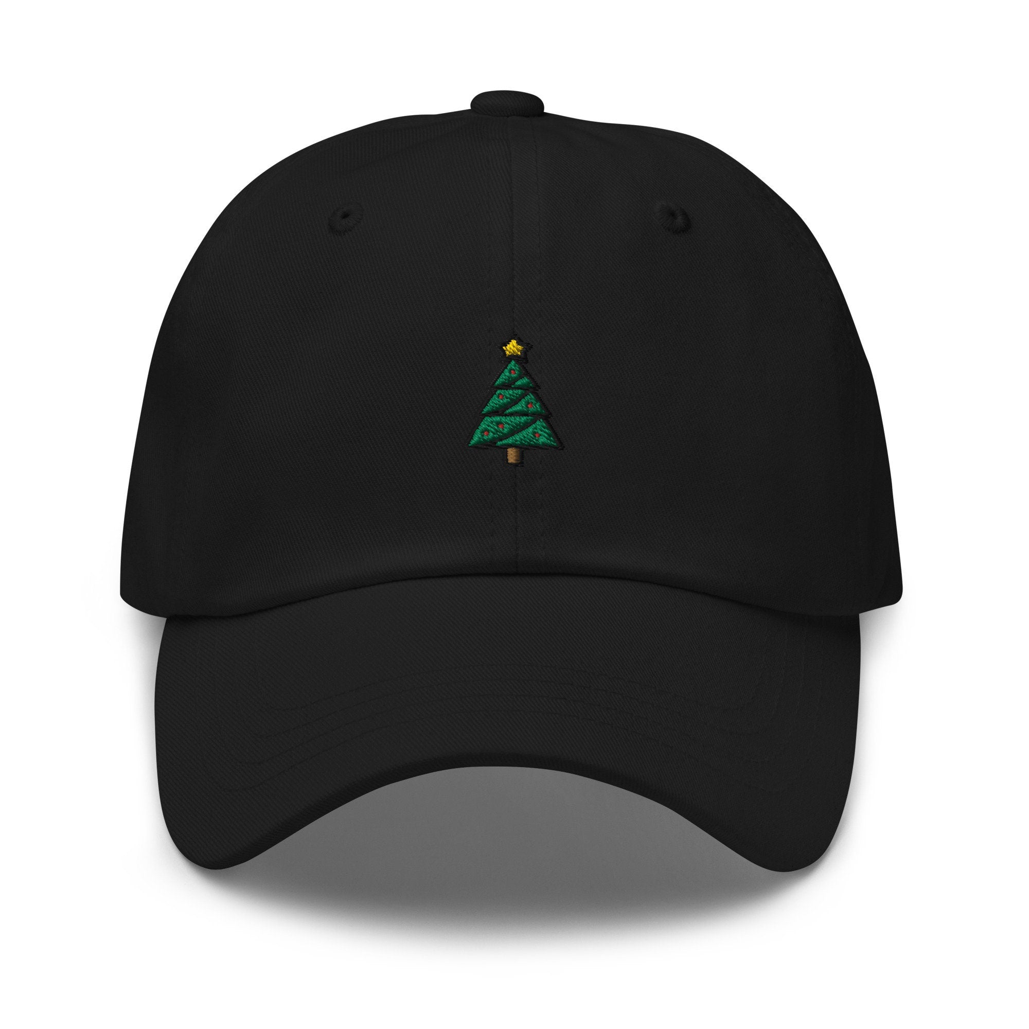 Christmas Tree Icon Emoji Holiday Embroidered Dad Hat