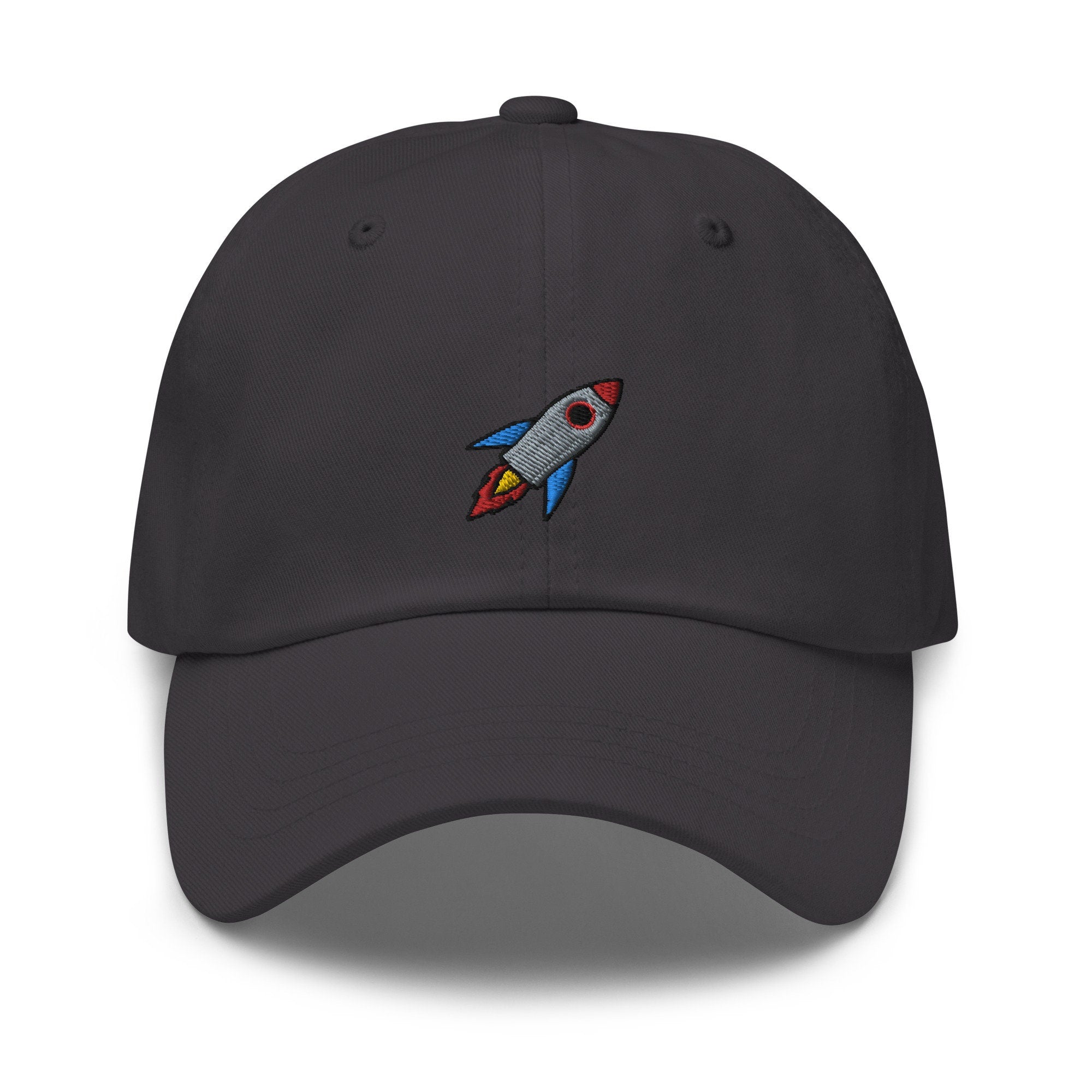 Rocket Emoji Embroidered Dad Hat - Stocks