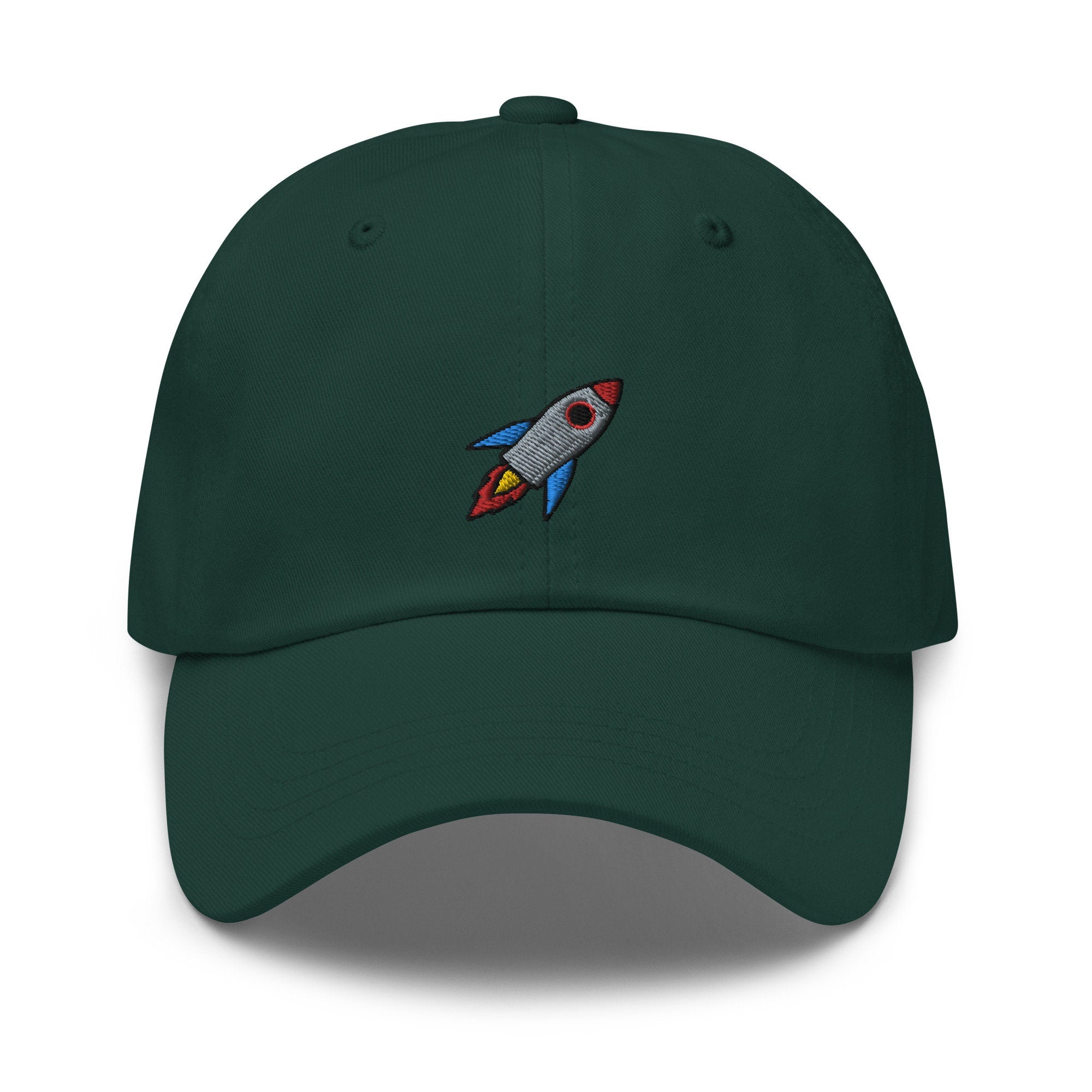 Rocket Emoji Embroidered Dad Hat - Stocks