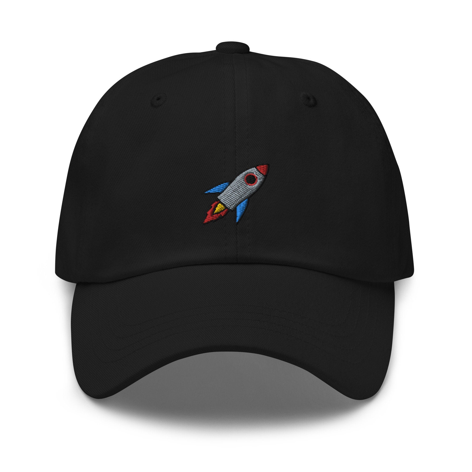 Rocket Emoji Embroidered Dad Hat - Stocks