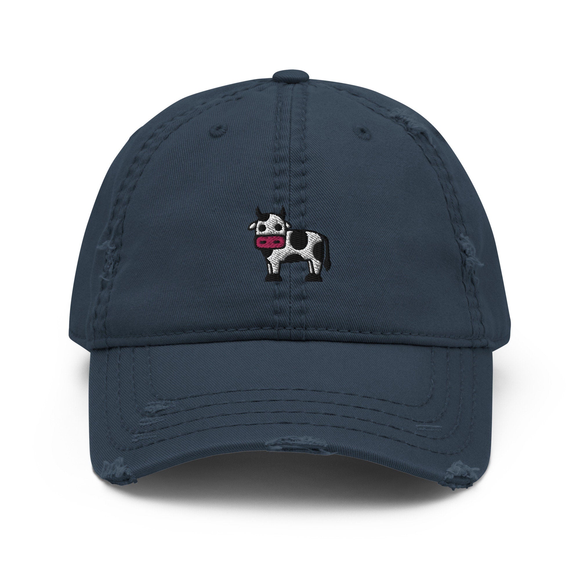 Cow Distressed Dad Hat