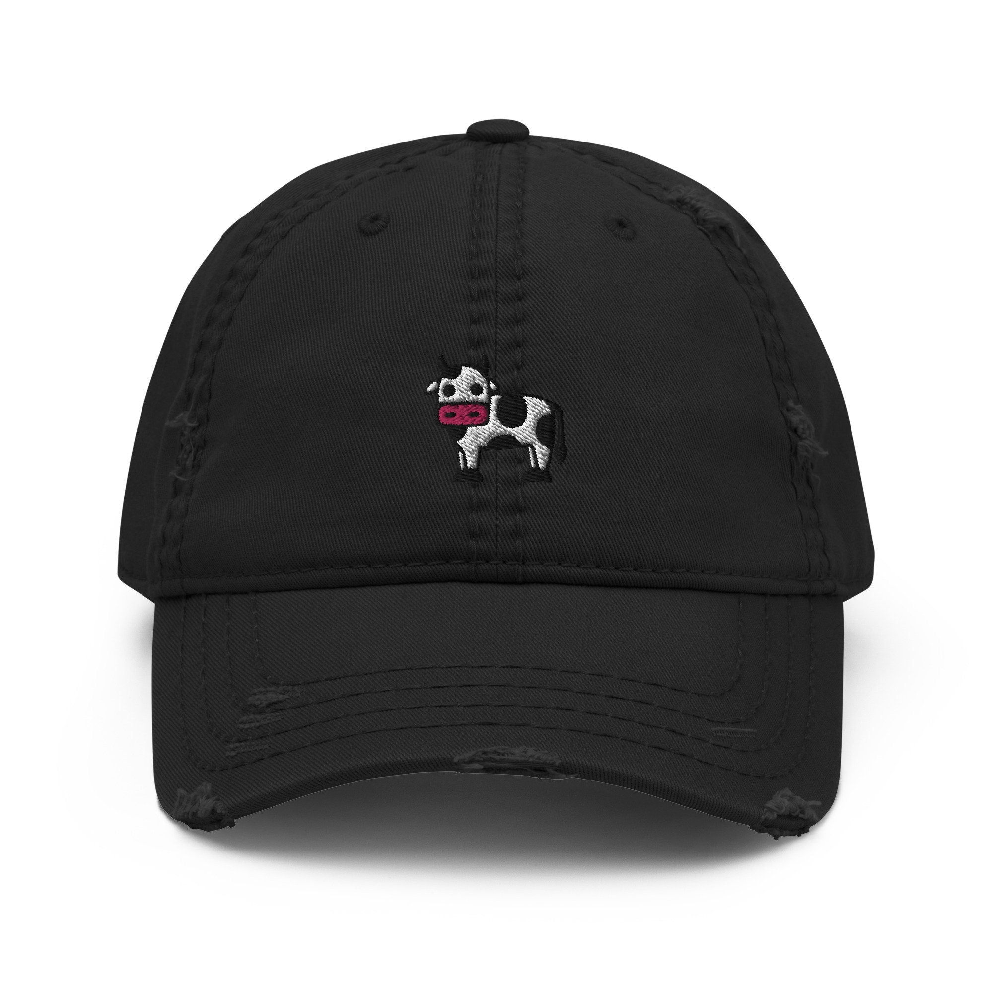 Cow Distressed Dad Hat