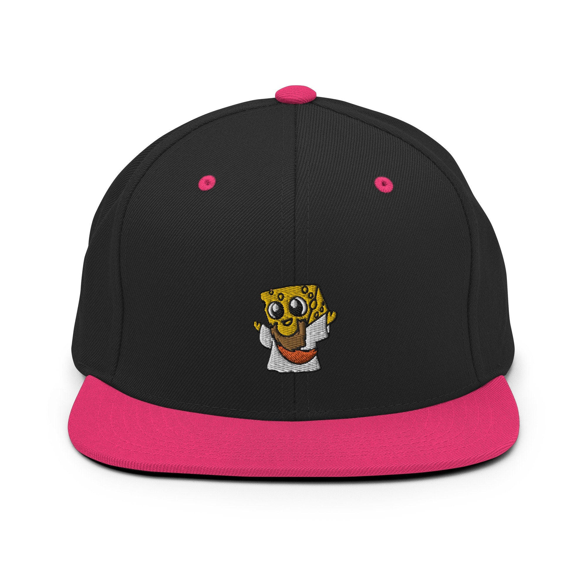 Cheesus Embroidered Snapback Hat, Cap Gift, Embroidered Snapback Hat, Flat Bill Snapback
