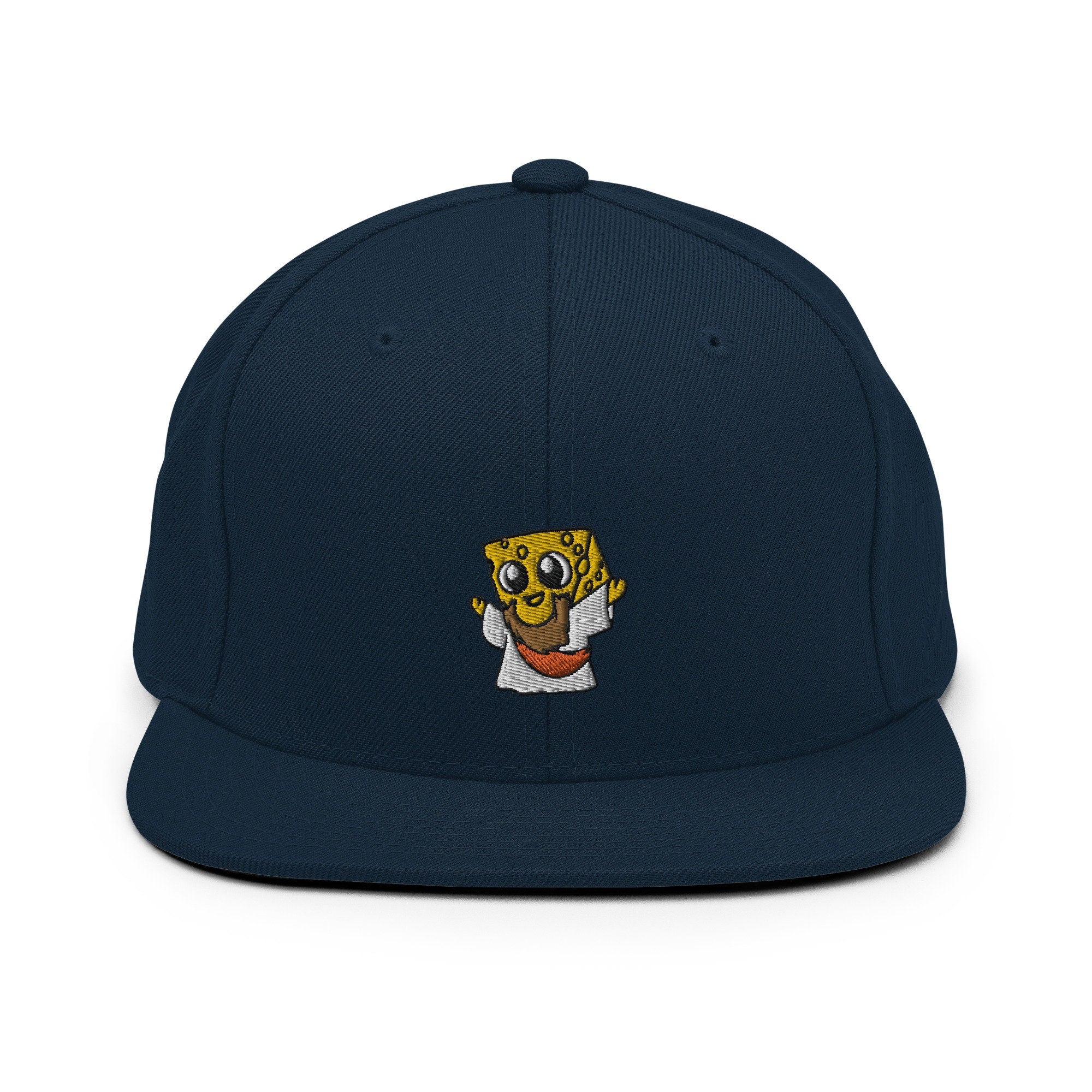 Cheesus Embroidered Snapback Hat, Cap Gift, Embroidered Snapback Hat, Flat Bill Snapback