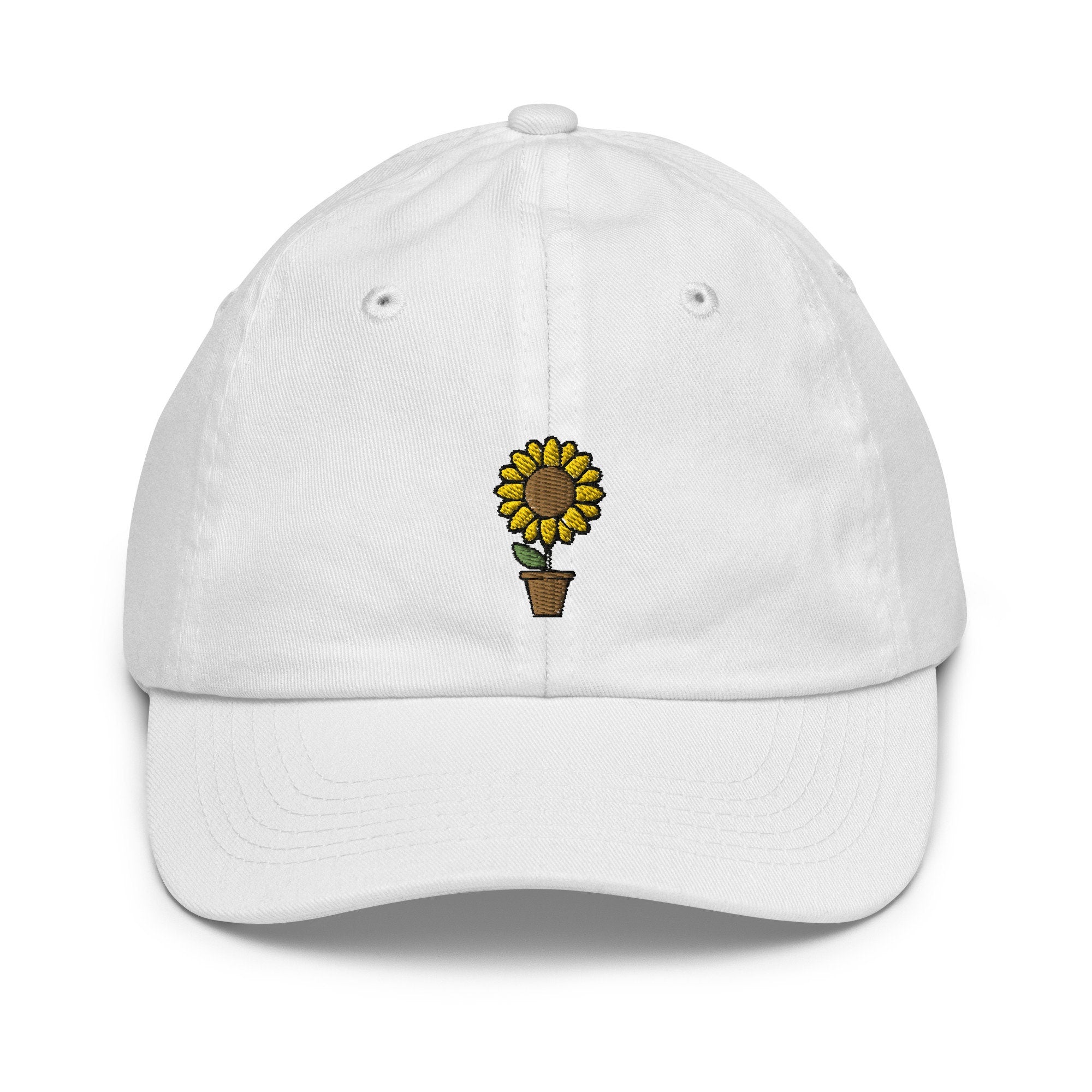 Kids Sunflower Youth Baseball Cap, Embroidered Kids Hat, Childrens Hat Gift - Multiple Colors