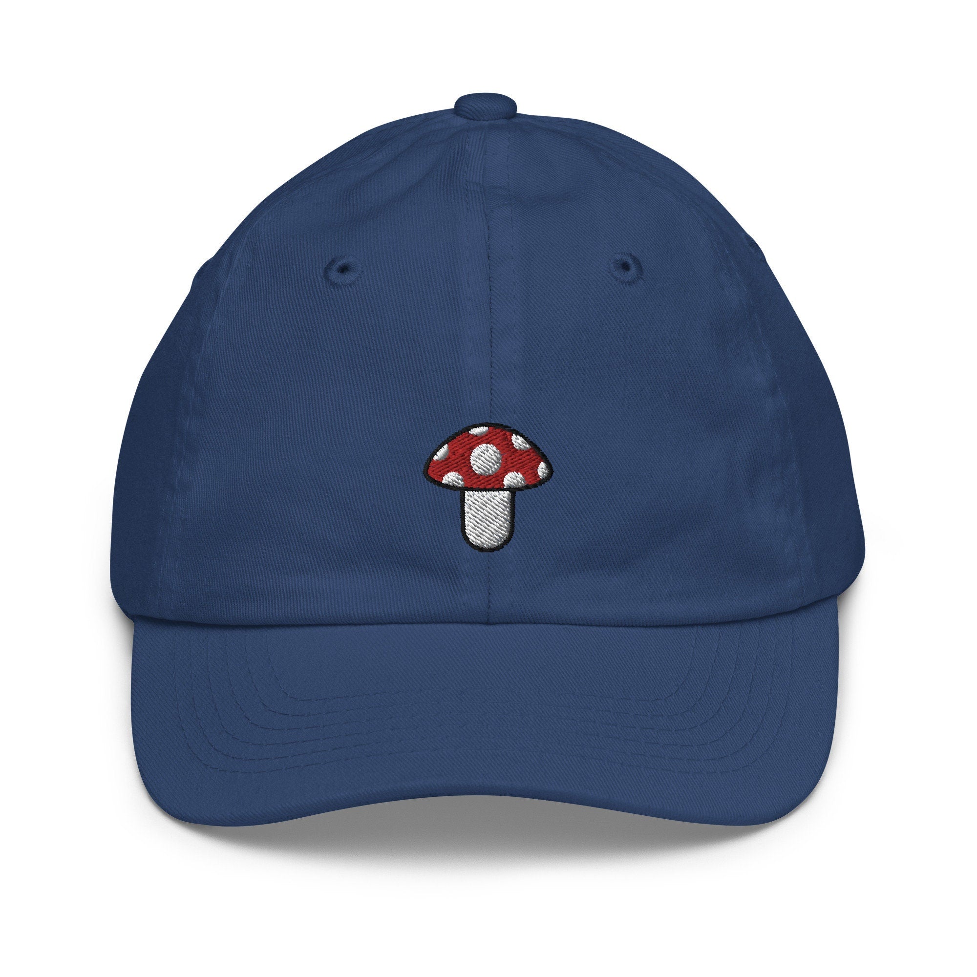 Kids Mushroom Youth Baseball Cap, Embroidered Kids Hat, Childrens Hat Gift - Multiple Colors