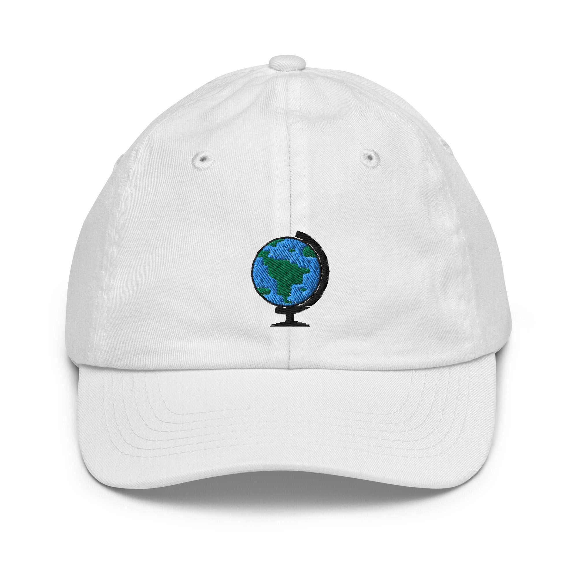 Kids Globe Youth Baseball Cap, Embroidered Kids Hat, Childrens Hat Gift - Multiple Colors