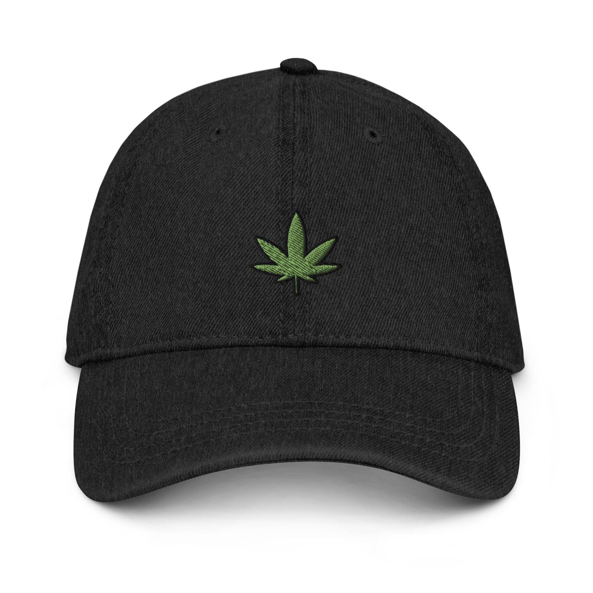 Weed Denim Hat, Premium Embroidered Denim Cap, Hat Embroidery Gift - Multiple Colors