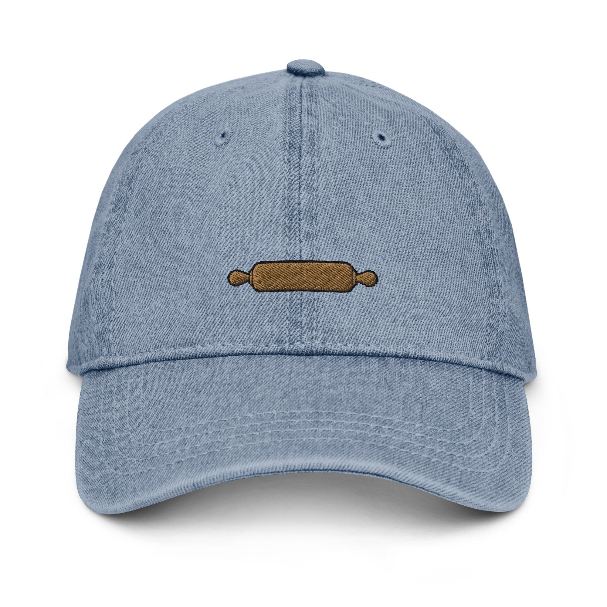 Rolling Pin Denim Hat, Premium Embroidered Denim Cap, Hat Embroidery Gift - Multiple Colors