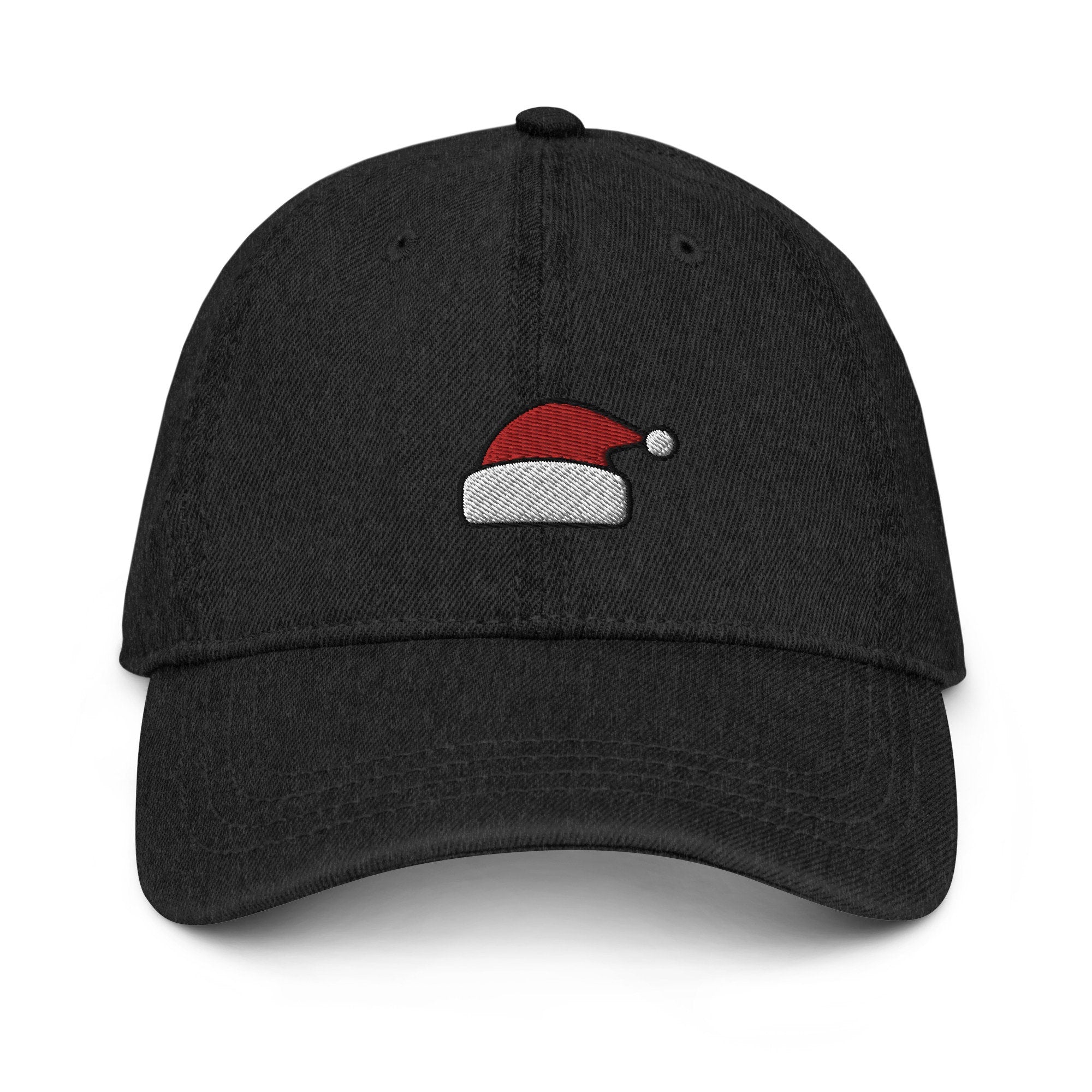 Santa Hat Denim Hat, Premium Embroidered Denim Cap, Hat Embroidery Gift - Multiple Colors