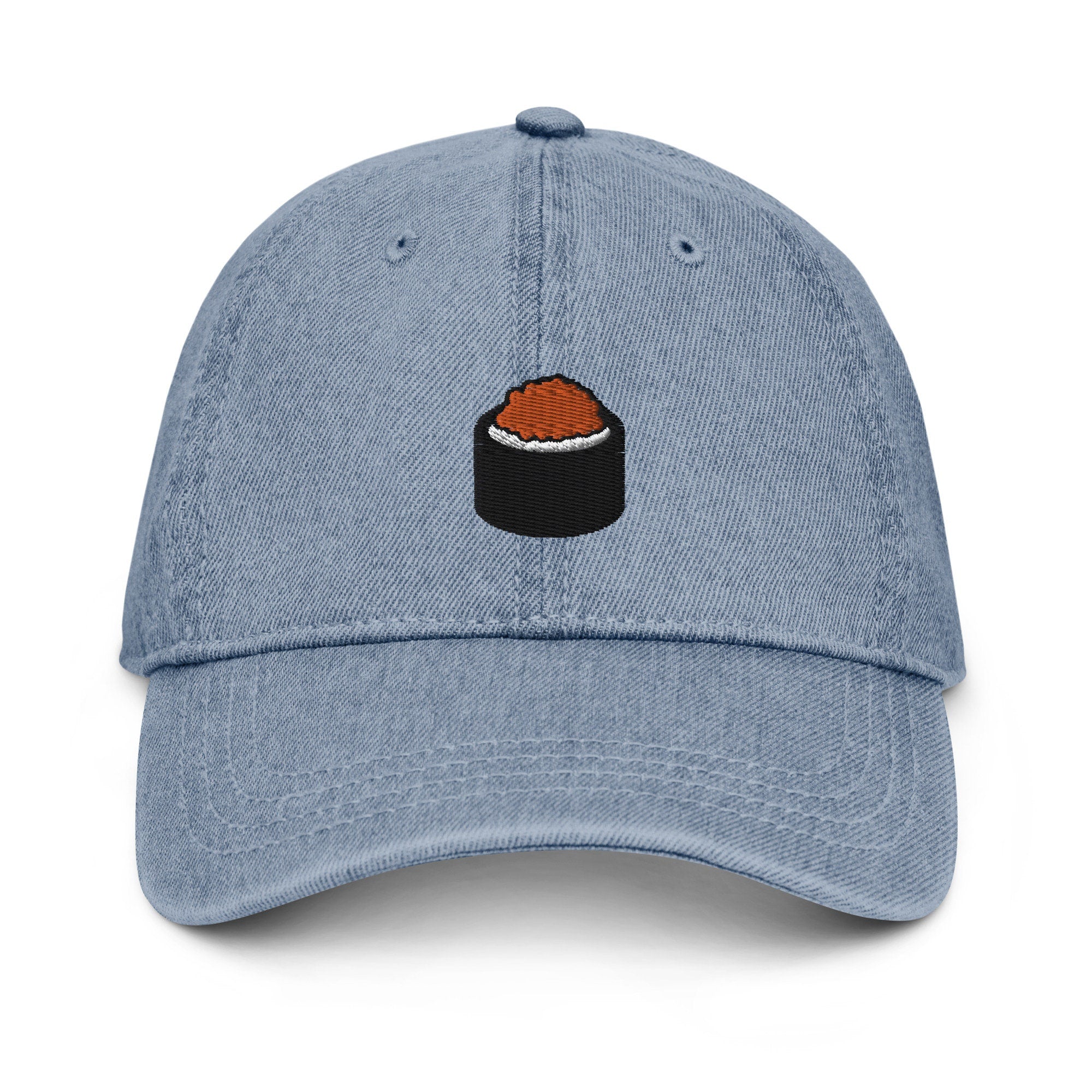 Sushi Denim Hat, Premium Embroidered Denim Cap, Hat Embroidery Gift - Multiple Colors