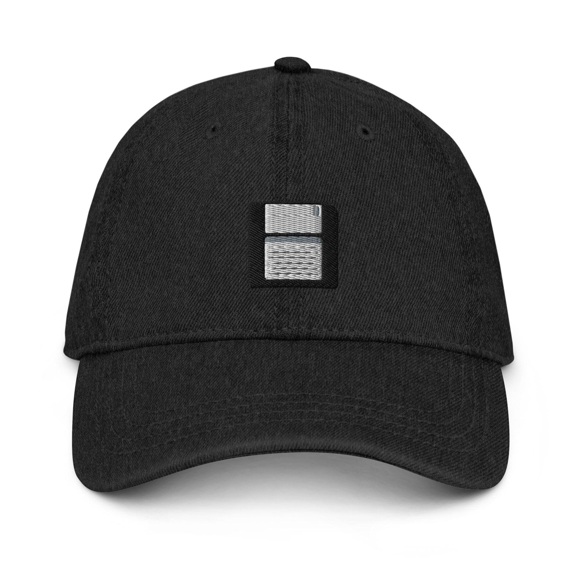 Floppy Disk Denim Hat, Premium Embroidered Denim Cap, Hat Embroidery Gift - Multiple Colors
