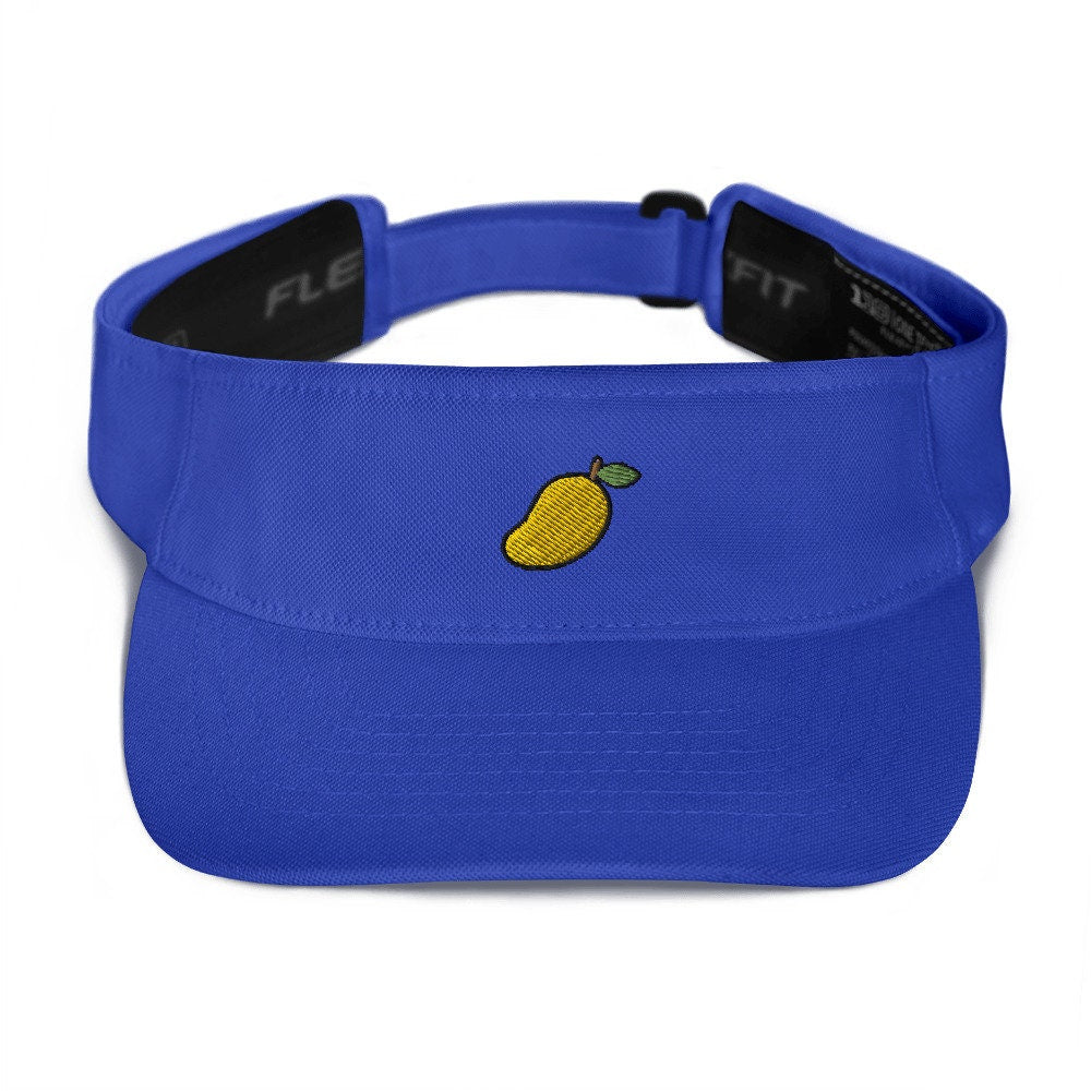 Mango Embroidered Visor, Premium Summer Visor, Adjustable Beach Sun Hat - Multiple Colors