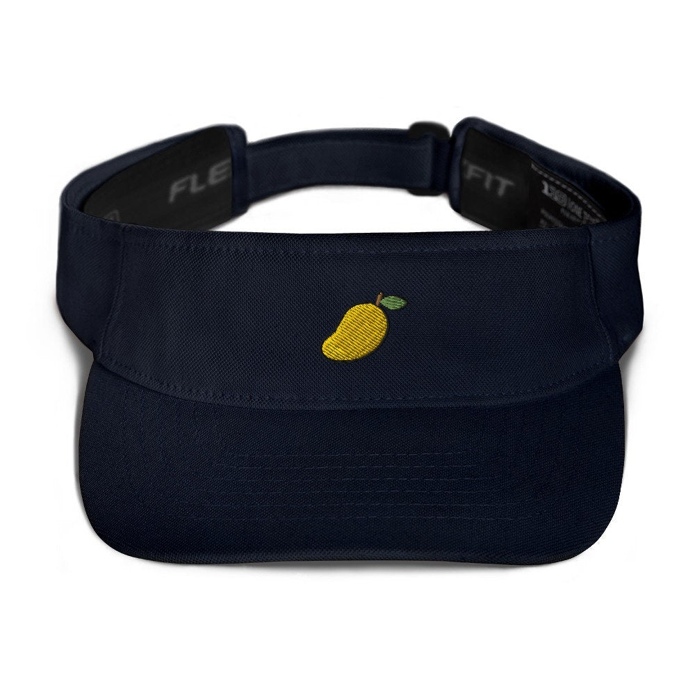 Mango Embroidered Visor, Premium Summer Visor, Adjustable Beach Sun Hat - Multiple Colors