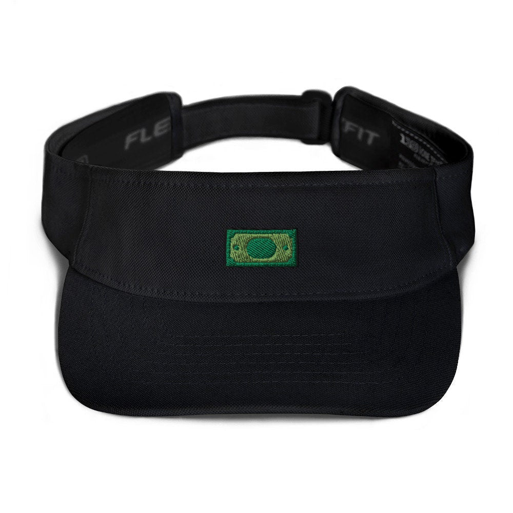 Money Embroidered Visor, Premium Summer Visor, Adjustable Beach Sun Hat - Multiple Colors