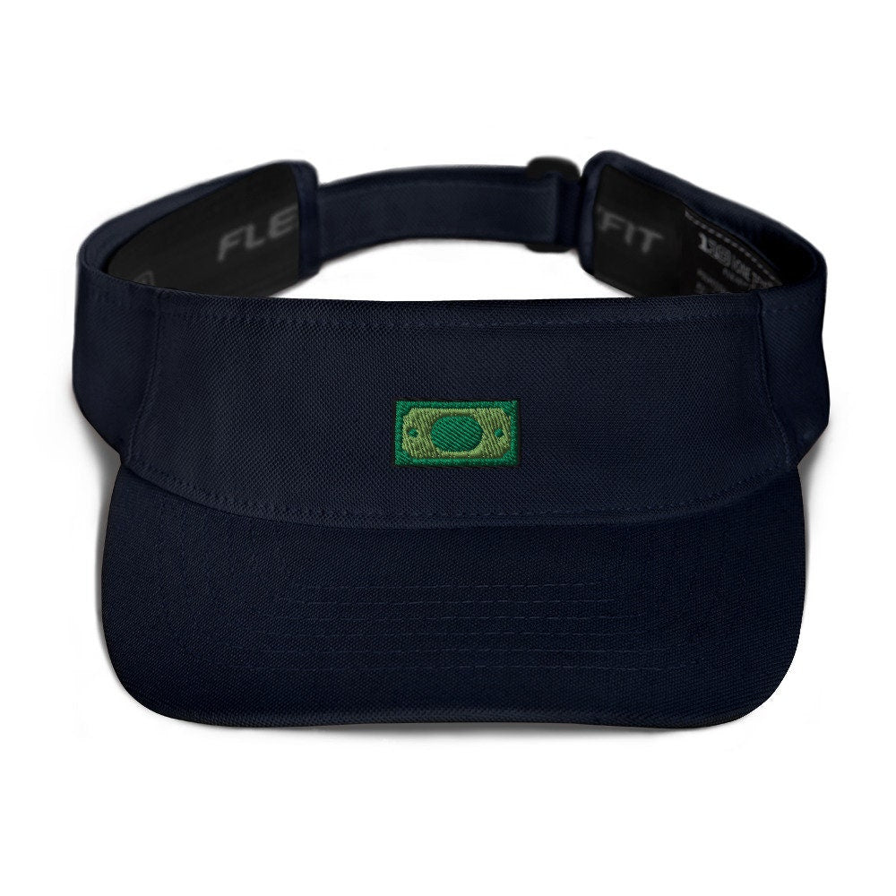 Money Embroidered Visor, Premium Summer Visor, Adjustable Beach Sun Hat - Multiple Colors