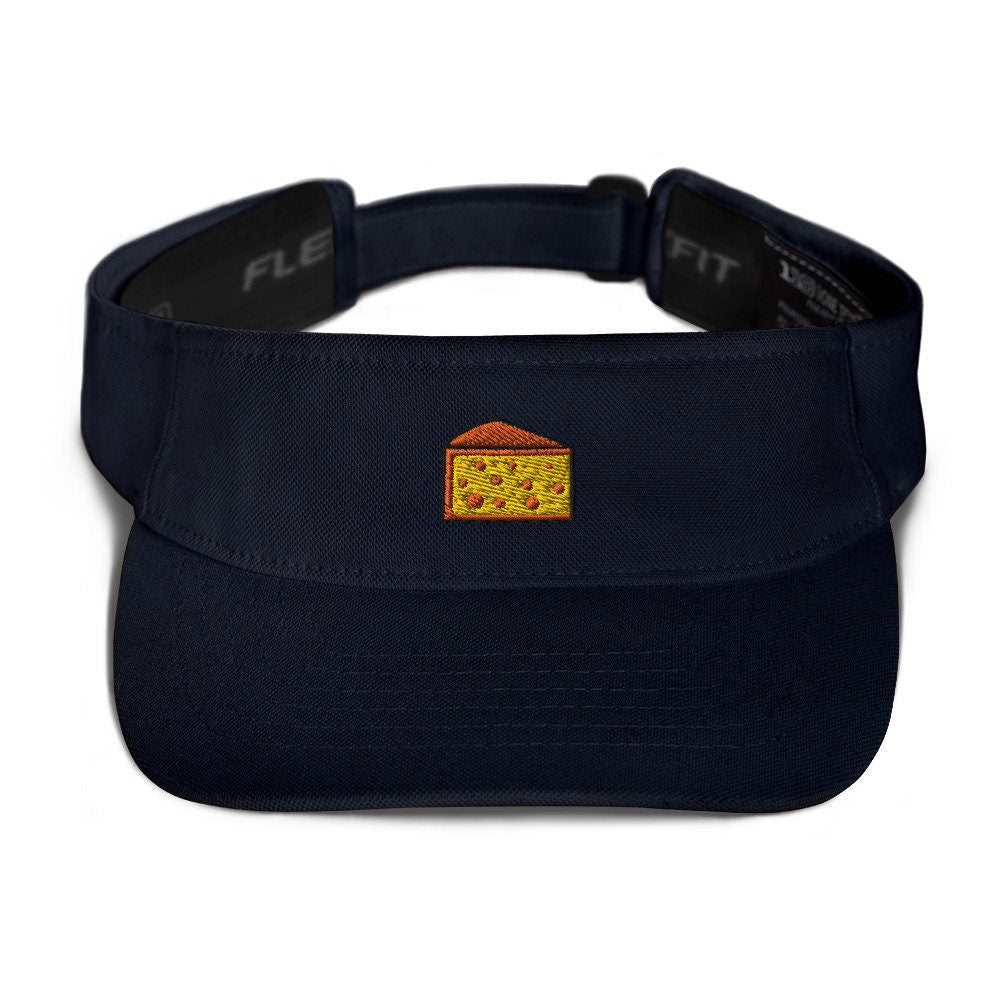 Cheese Embroidered Visor, Premium Summer Visor, Adjustable Beach Sun Hat - Multiple Colors