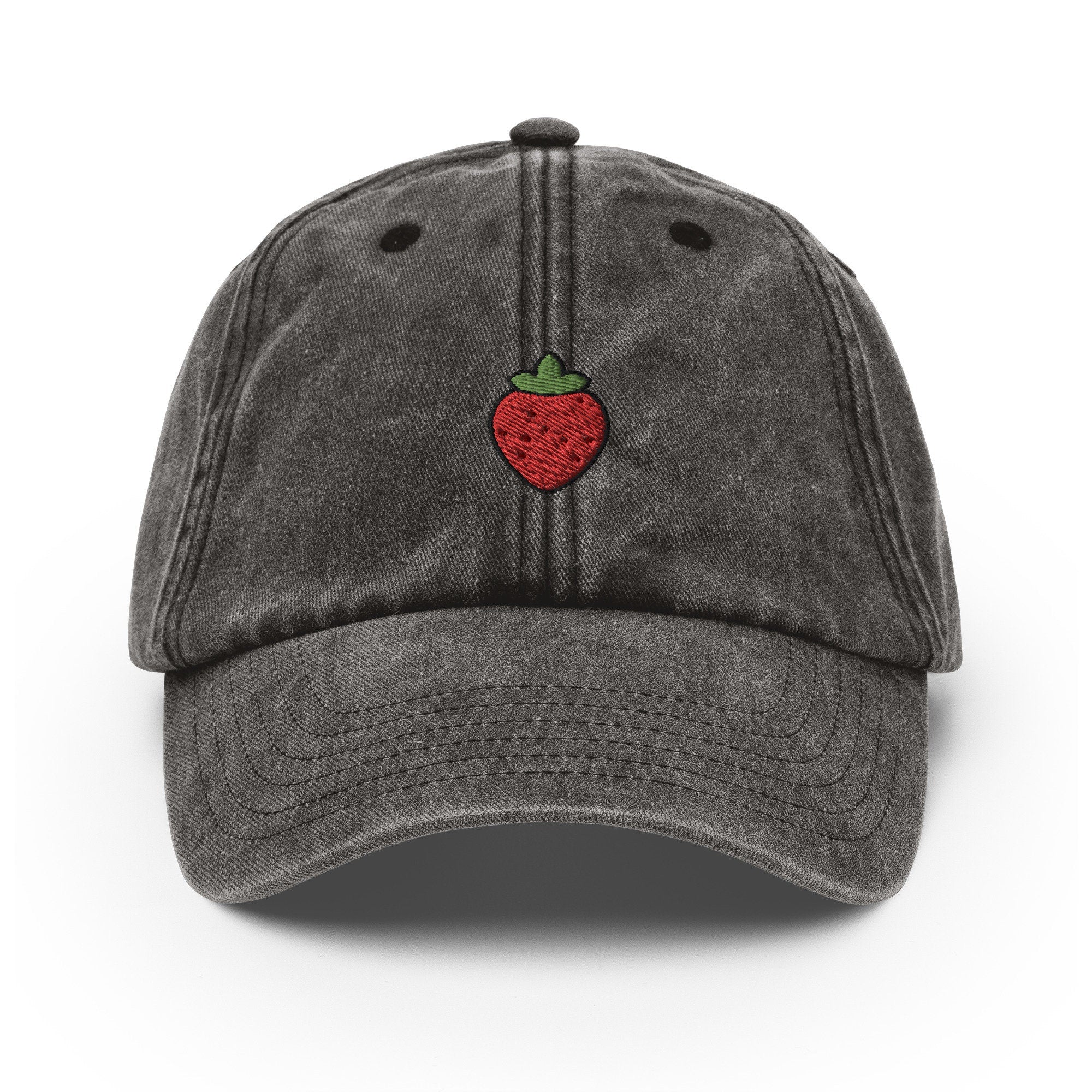 Strawberry Vintage Hat, Aged Dad Cap, Faded Baseball Cap Gift - Multiple Colors