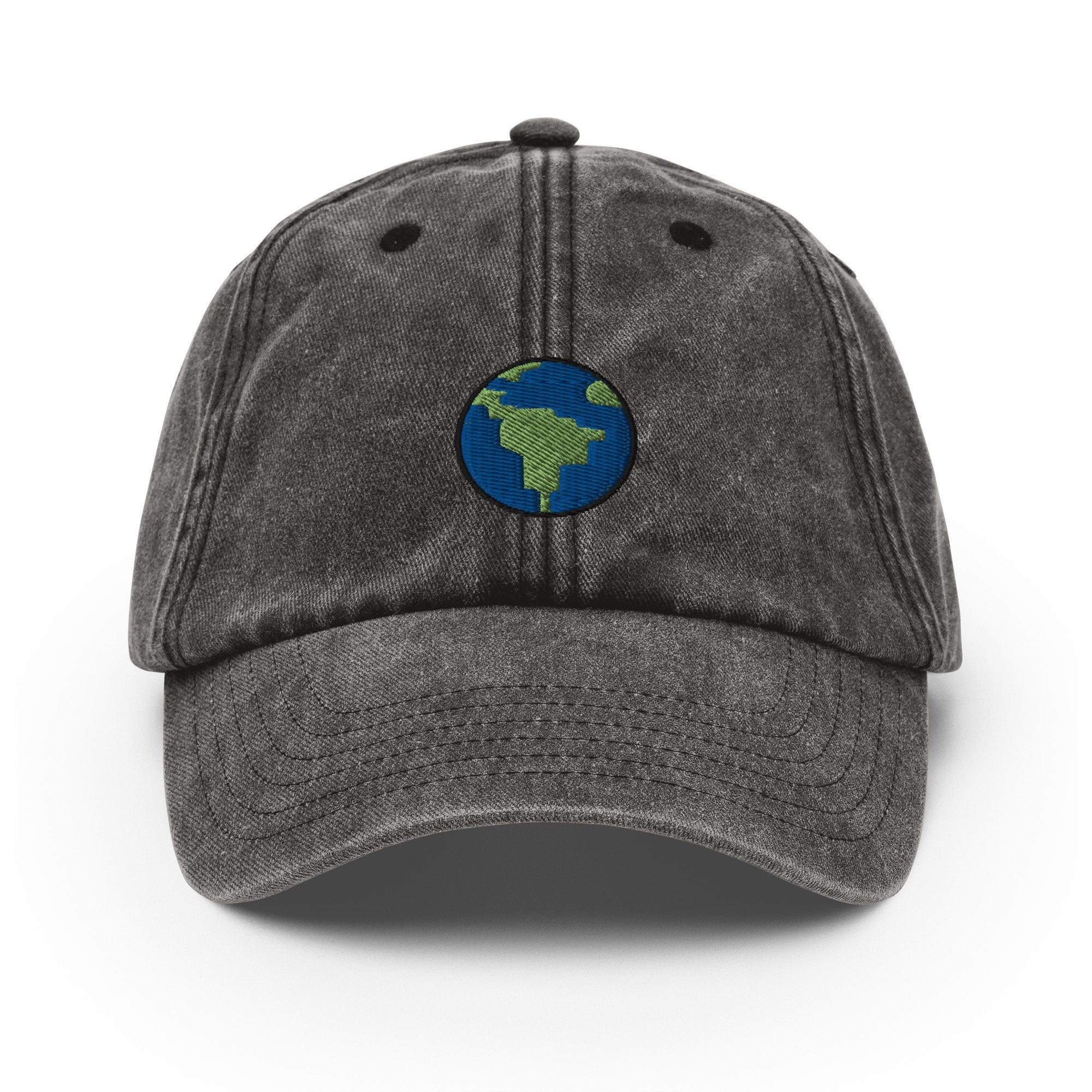 Earth Vintage Hat, Aged Dad Cap, Faded Baseball Cap Gift - Multiple Colors