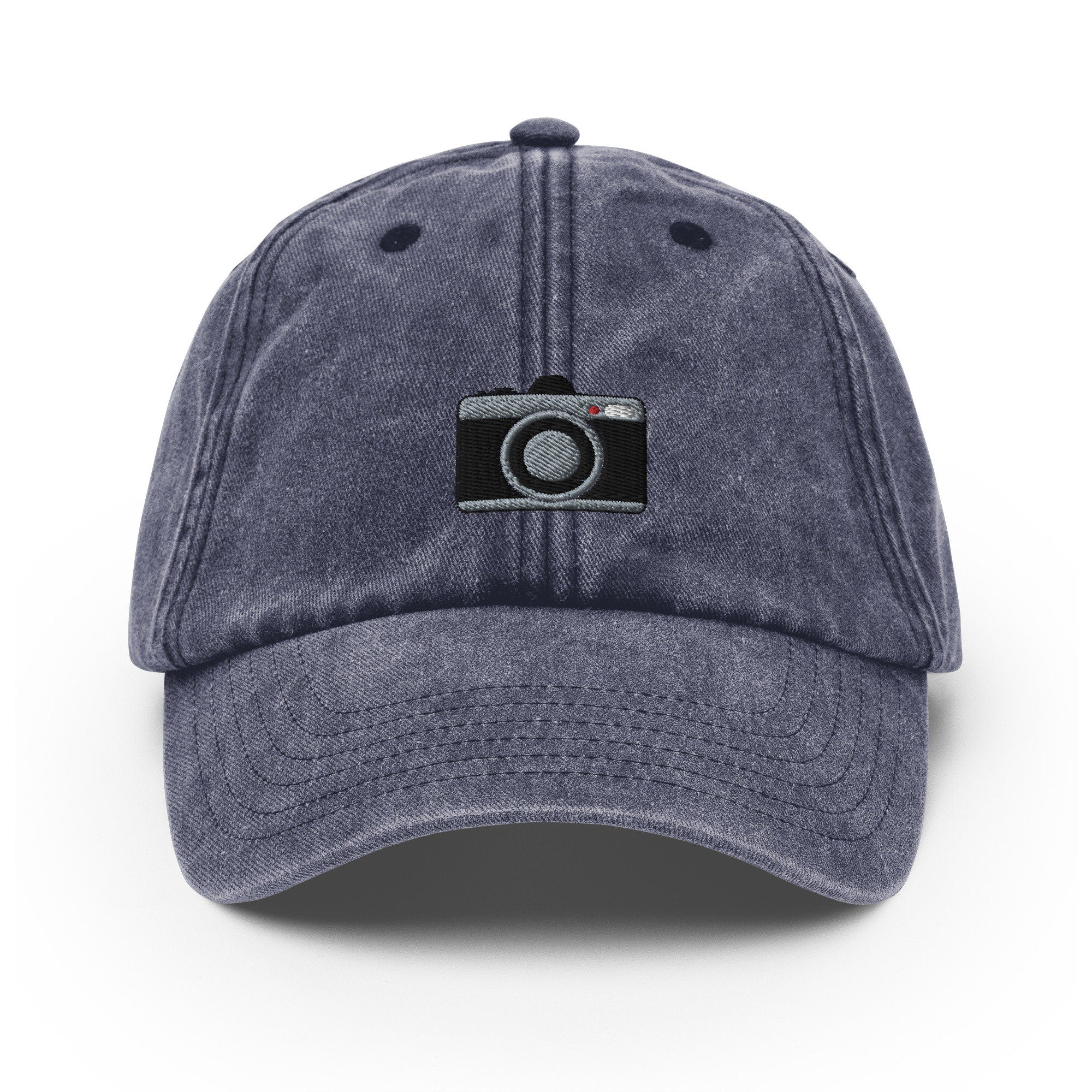 Camera Vintage Hat, Aged Dad Cap, Faded Baseball Cap Gift - Multiple Colors