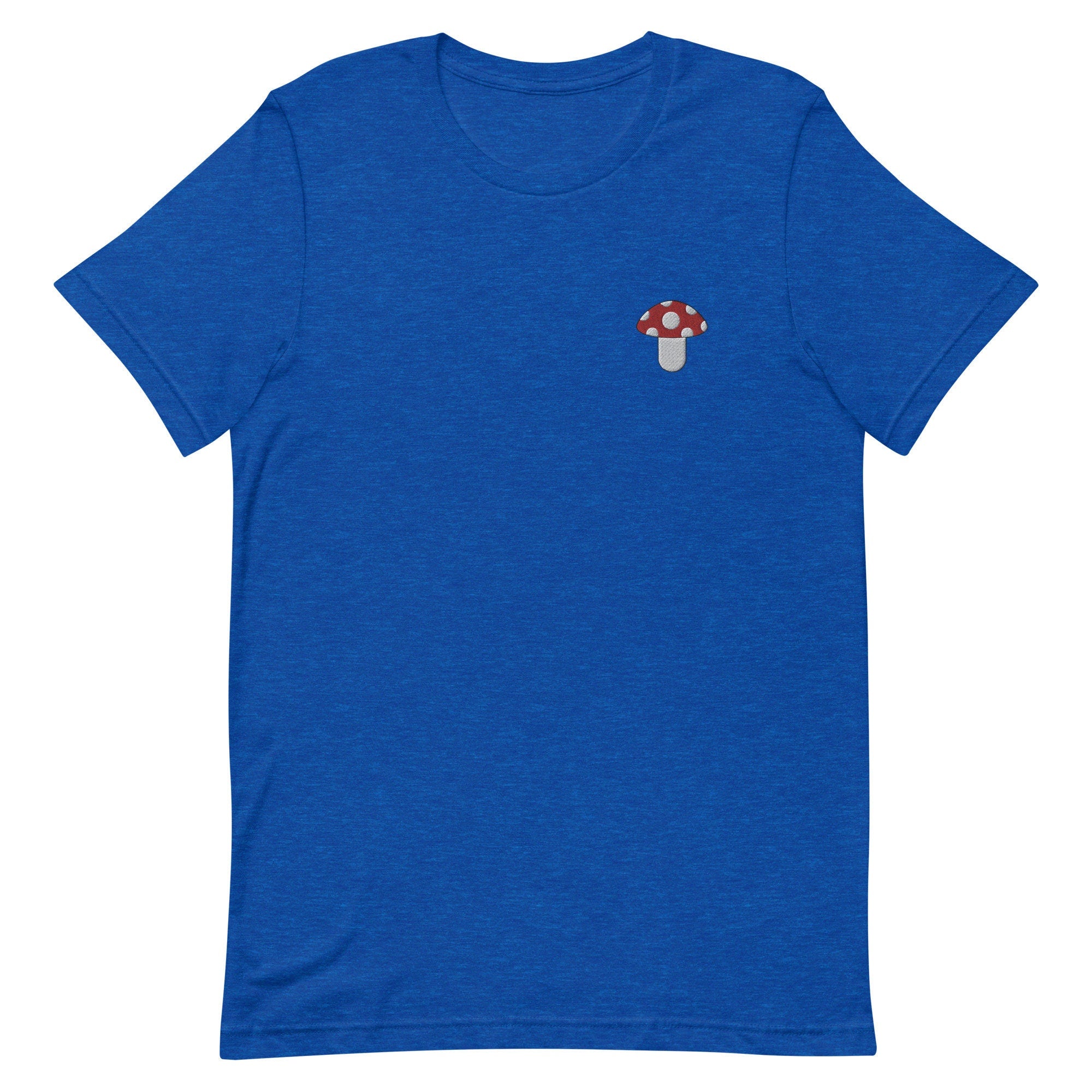 Mushroom Fungus Embroidered Men's T-Shirt Gift for Boyfriend, Men's Short Sleeve Shirt - Multiple Colors