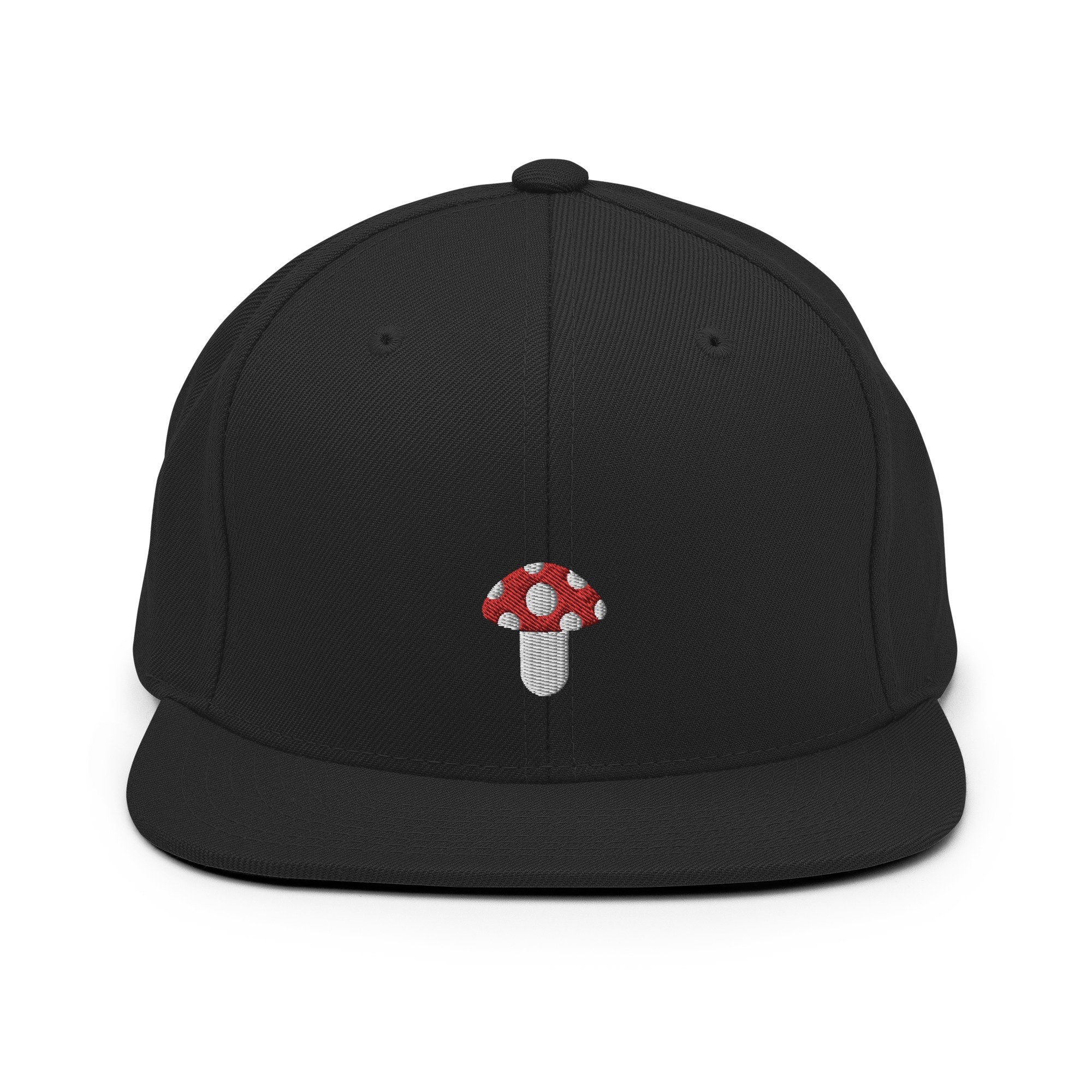 Mushroom Fungus Embroidered Snapback Hat, Cap Gift, Embroidered Snapback Hat, Flat Bill Snapback