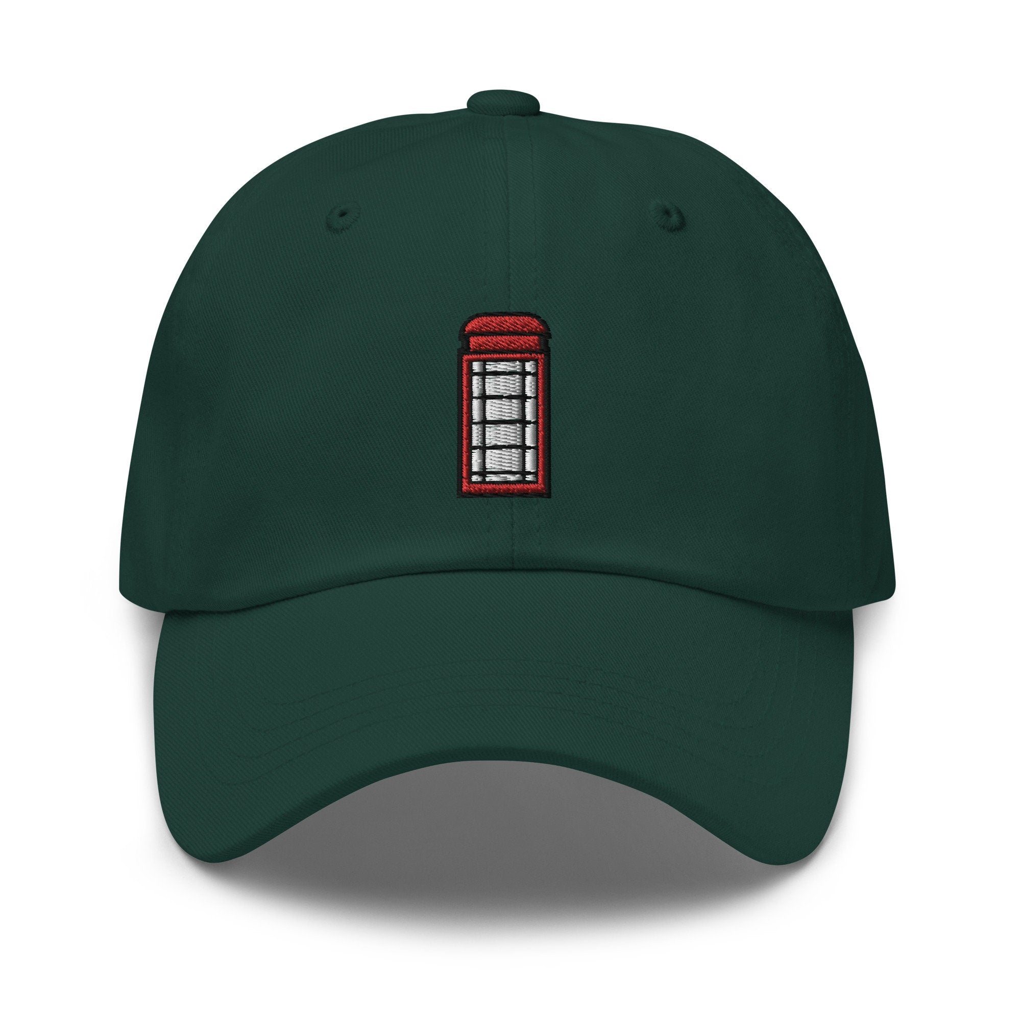 British Phone Box Embroidered Dad Hat
