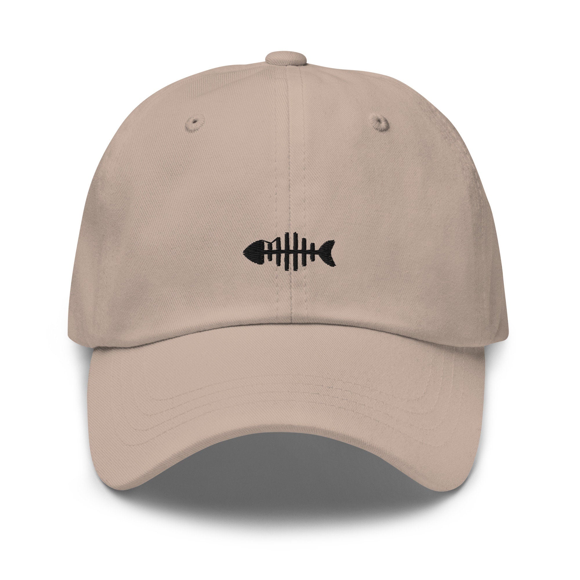 Fish Skeleton Embroidered Dad Hat
