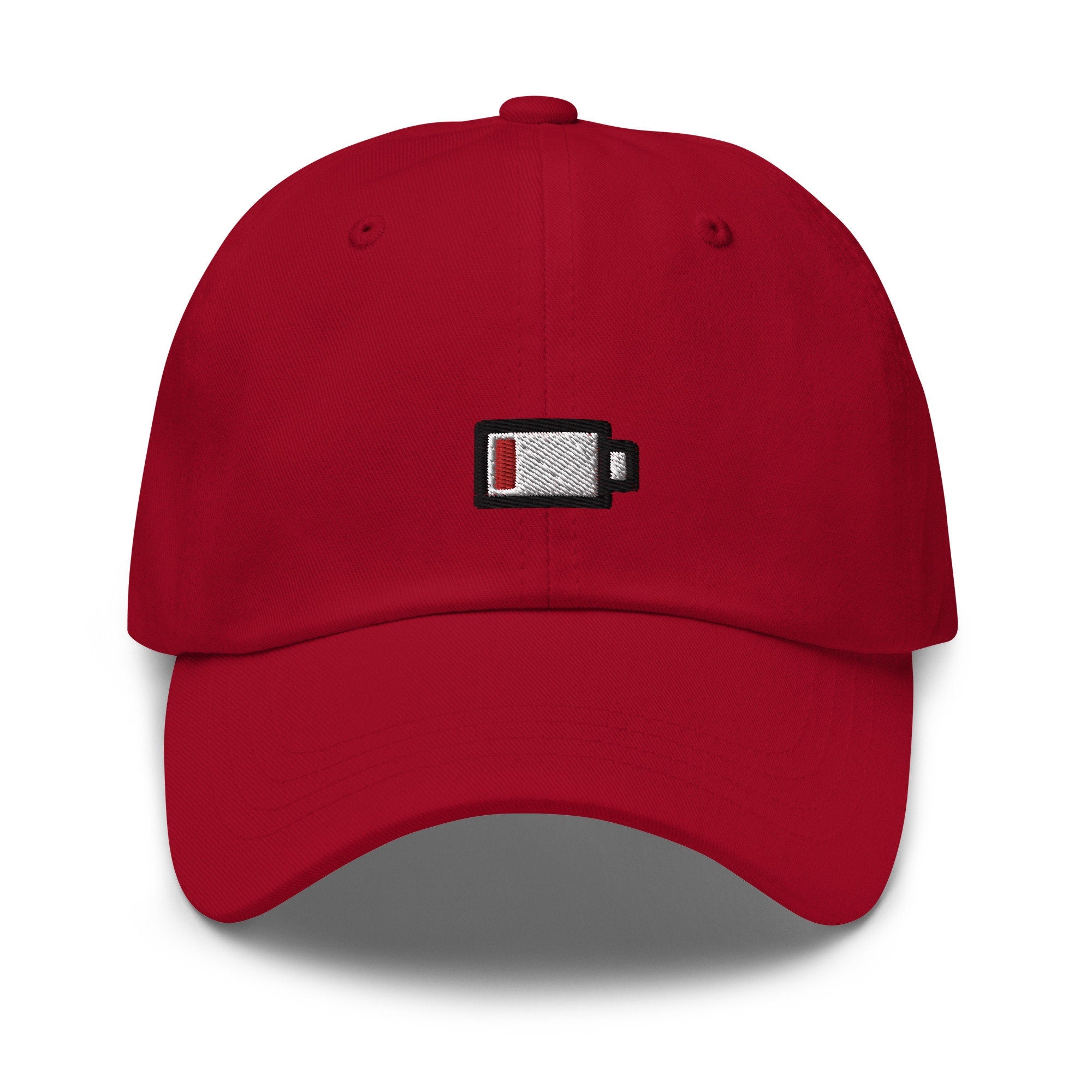 Low Battery Embroidered Dad Hat