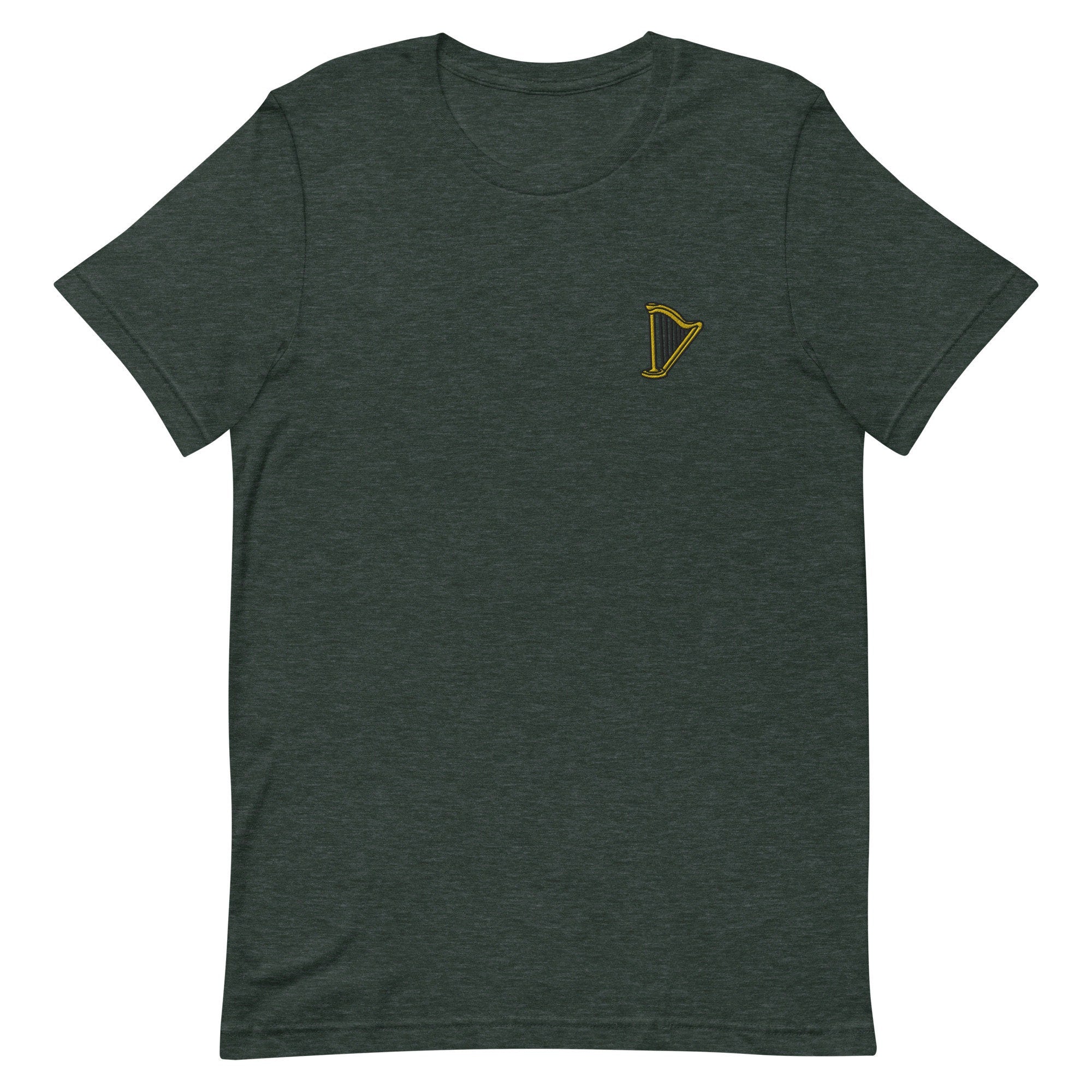 Harp Embroidered Men's T-Shirt Gift for Boyfriend, Men's Short Sleeve Shirt - Multiple Colors