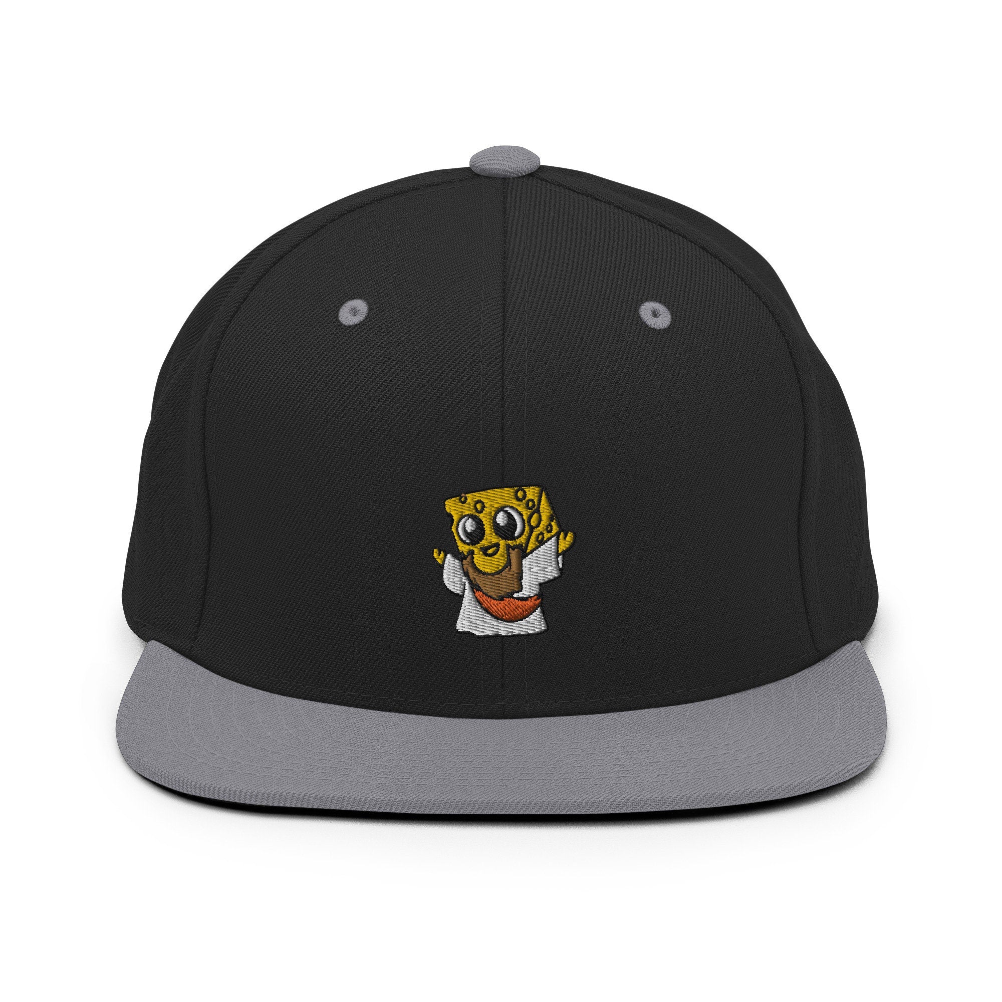 Cheesus Embroidered Snapback Hat, Cap Gift, Embroidered Snapback Hat, Flat Bill Snapback