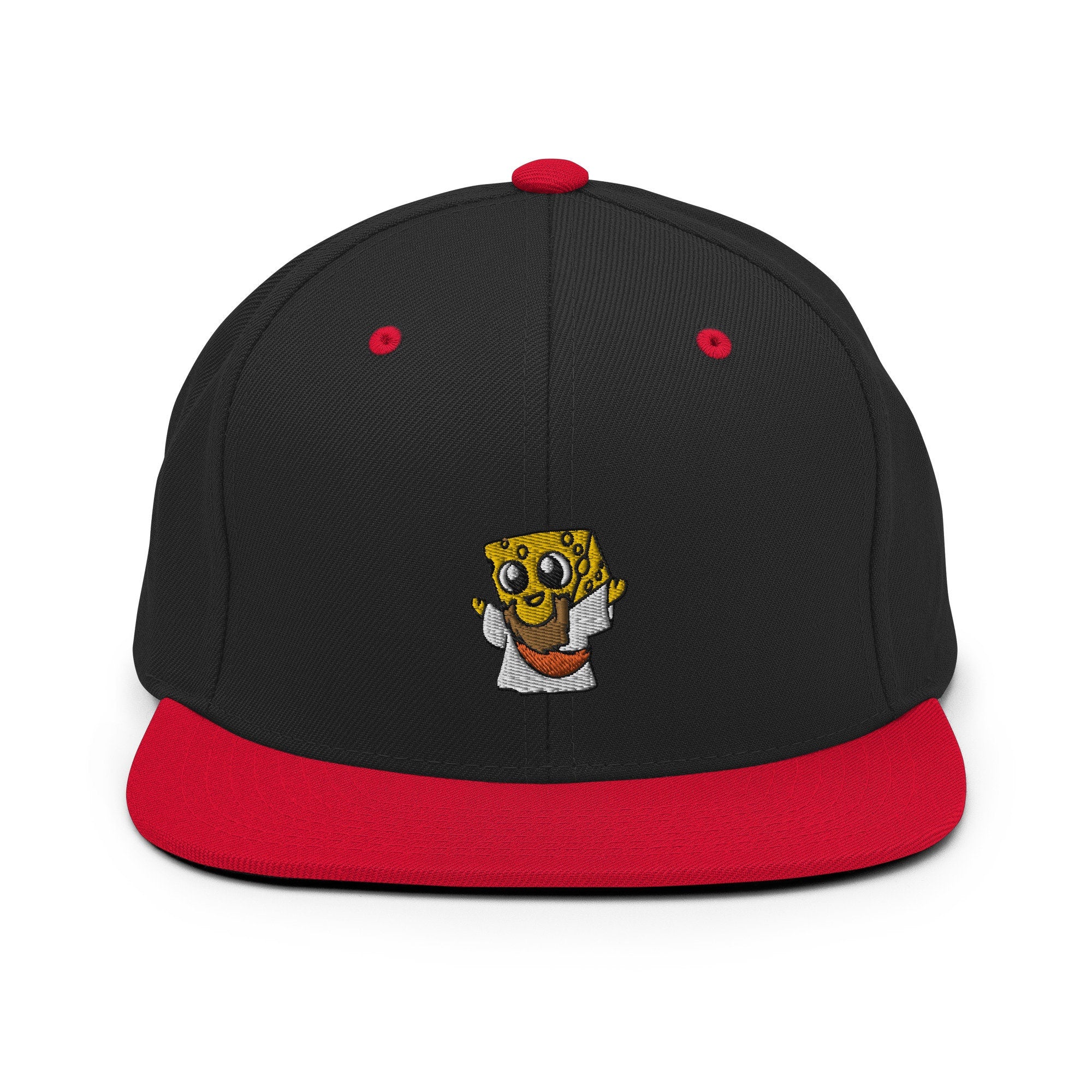 Cheesus Embroidered Snapback Hat, Cap Gift, Embroidered Snapback Hat, Flat Bill Snapback