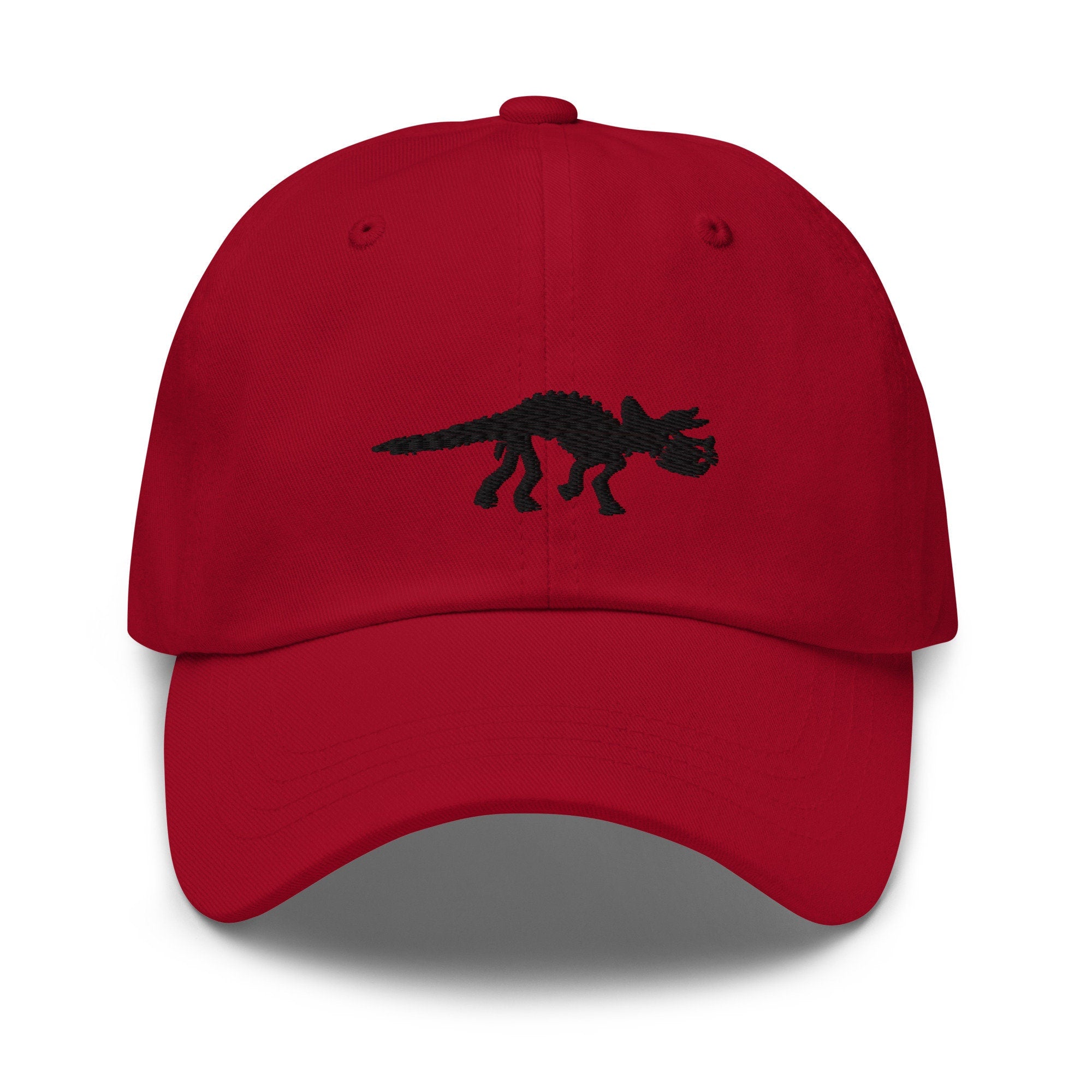 Triceratops Skeleton Embroidered Dad Hat