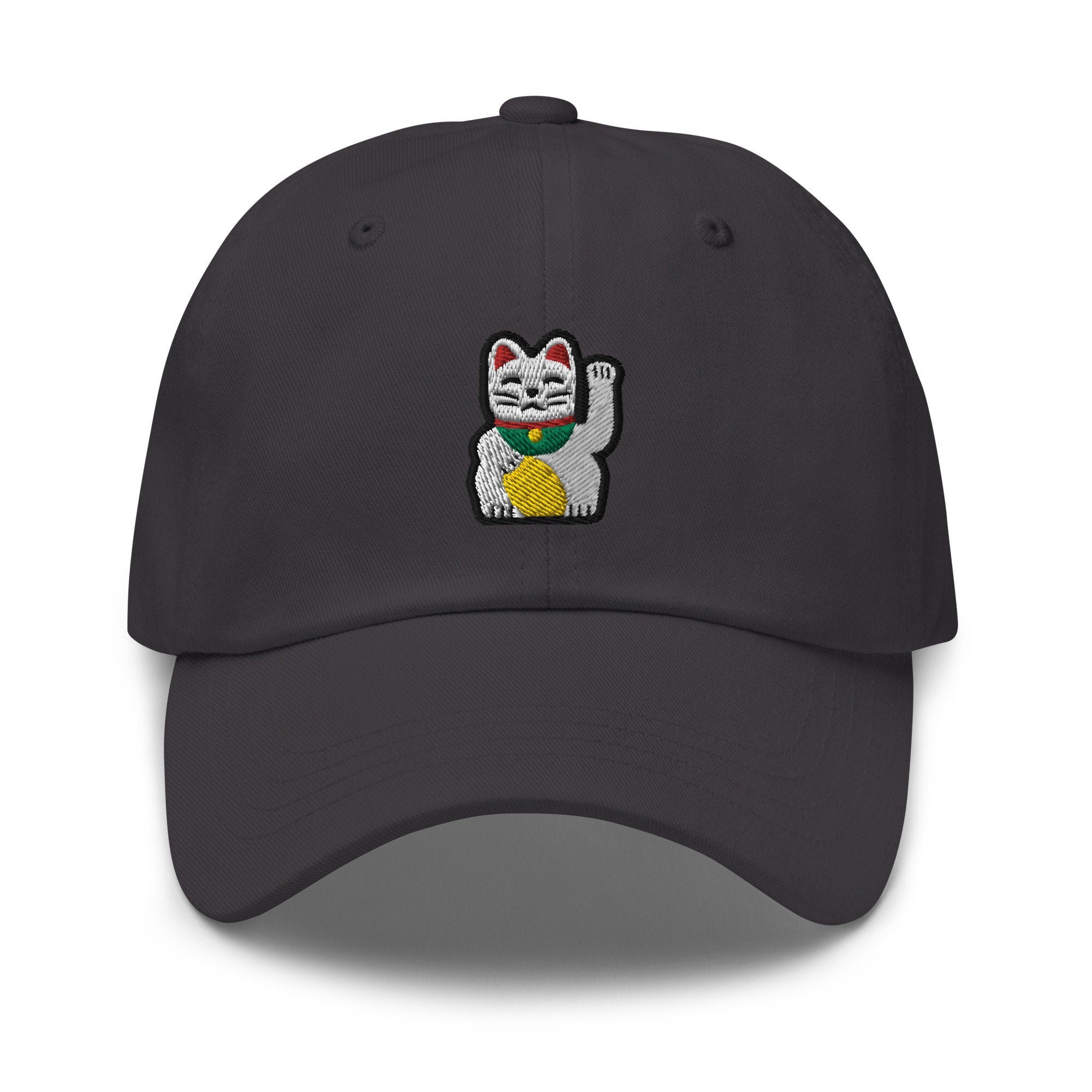 Lucky Cat Embroidered Dad Hat