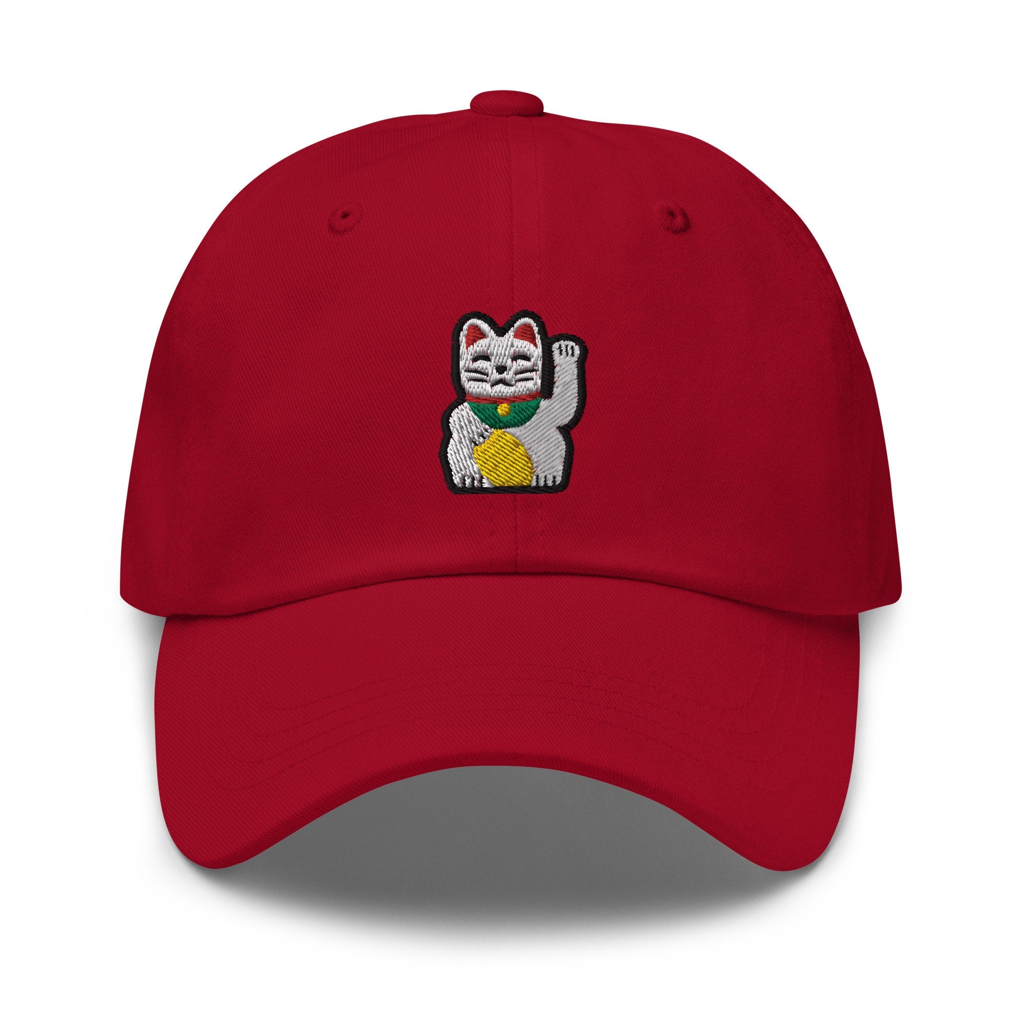 Lucky Cat Embroidered Dad Hat