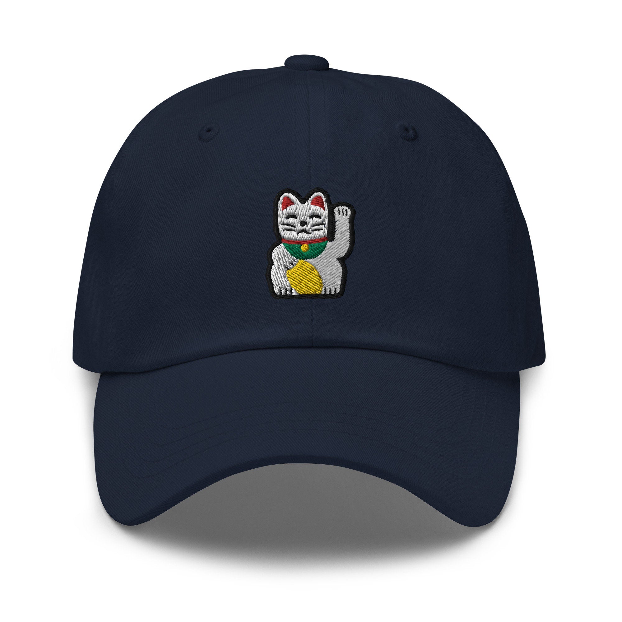 Lucky Cat Embroidered Dad Hat