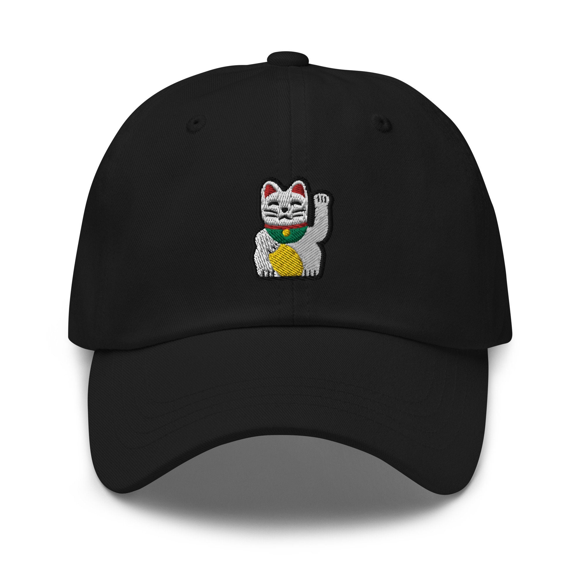Lucky Cat Embroidered Dad Hat
