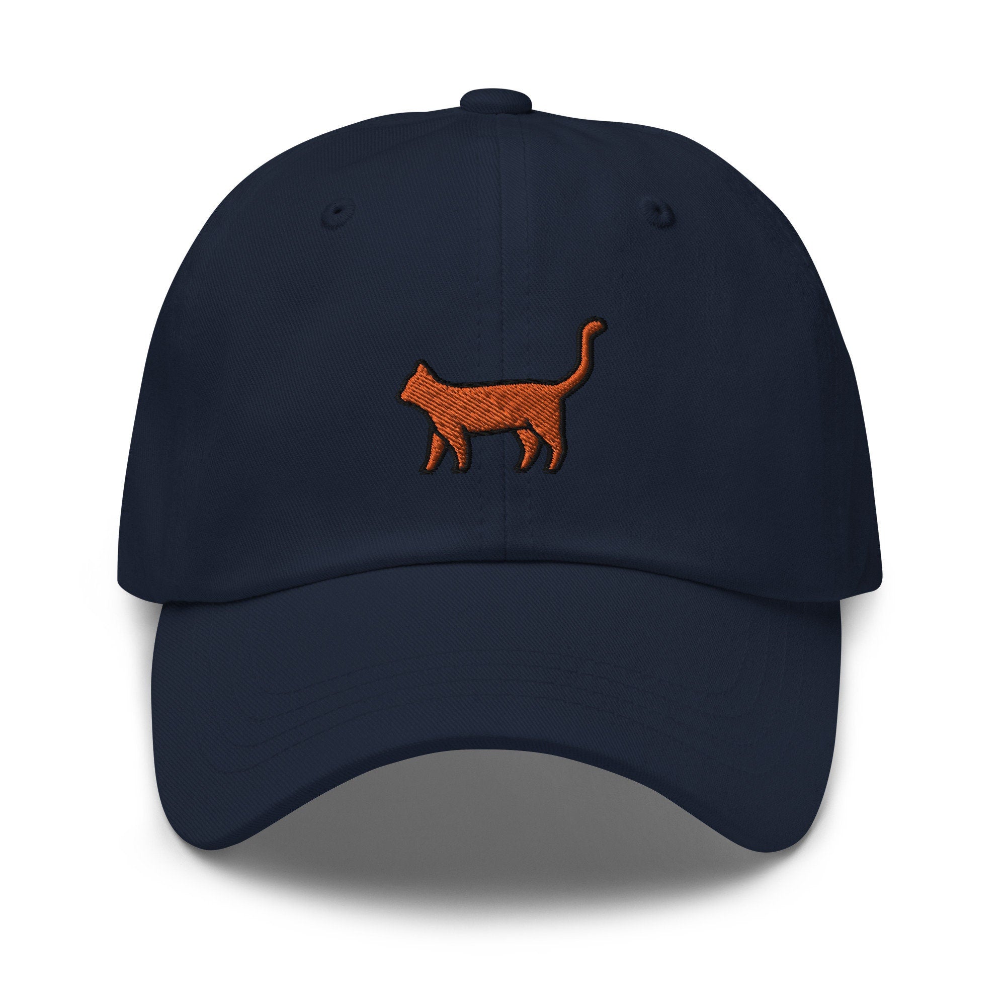 Orange Tabby Cat Embroidered Dad Hat