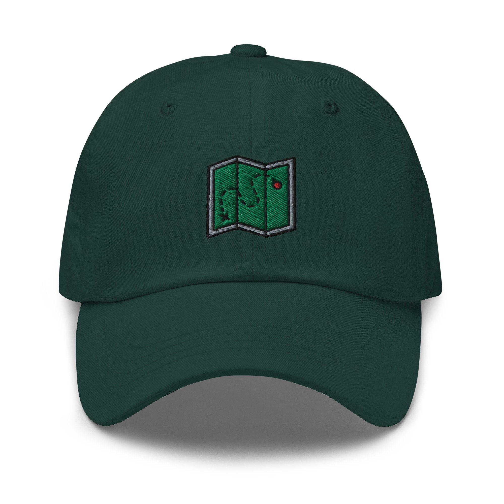 Map Embroidered Dad Hat