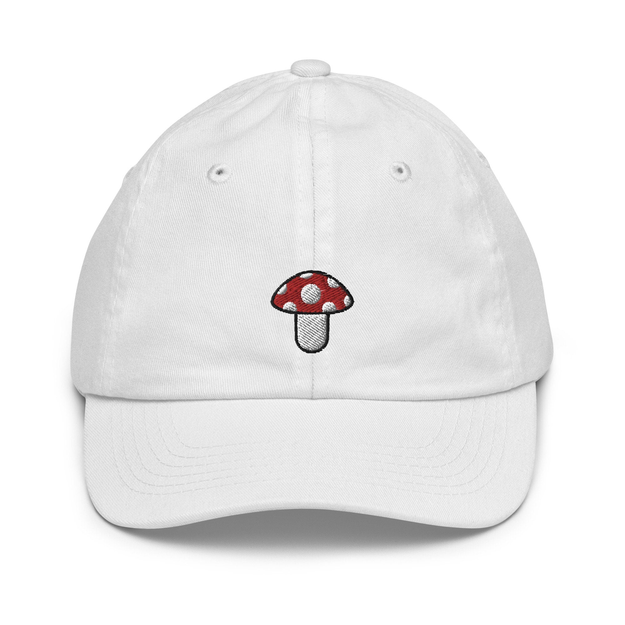Kids Mushroom Youth Baseball Cap, Embroidered Kids Hat, Childrens Hat Gift - Multiple Colors