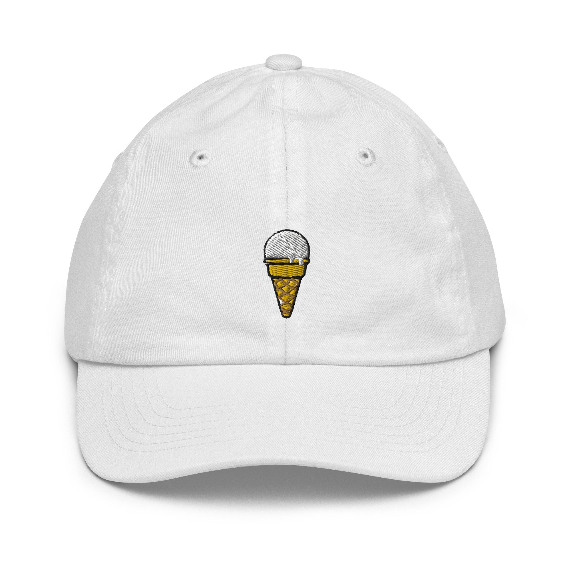 Kids Ice Cream Cone Youth Baseball Cap, Embroidered Kids Hat, Childrens Hat Gift - Multiple Colors