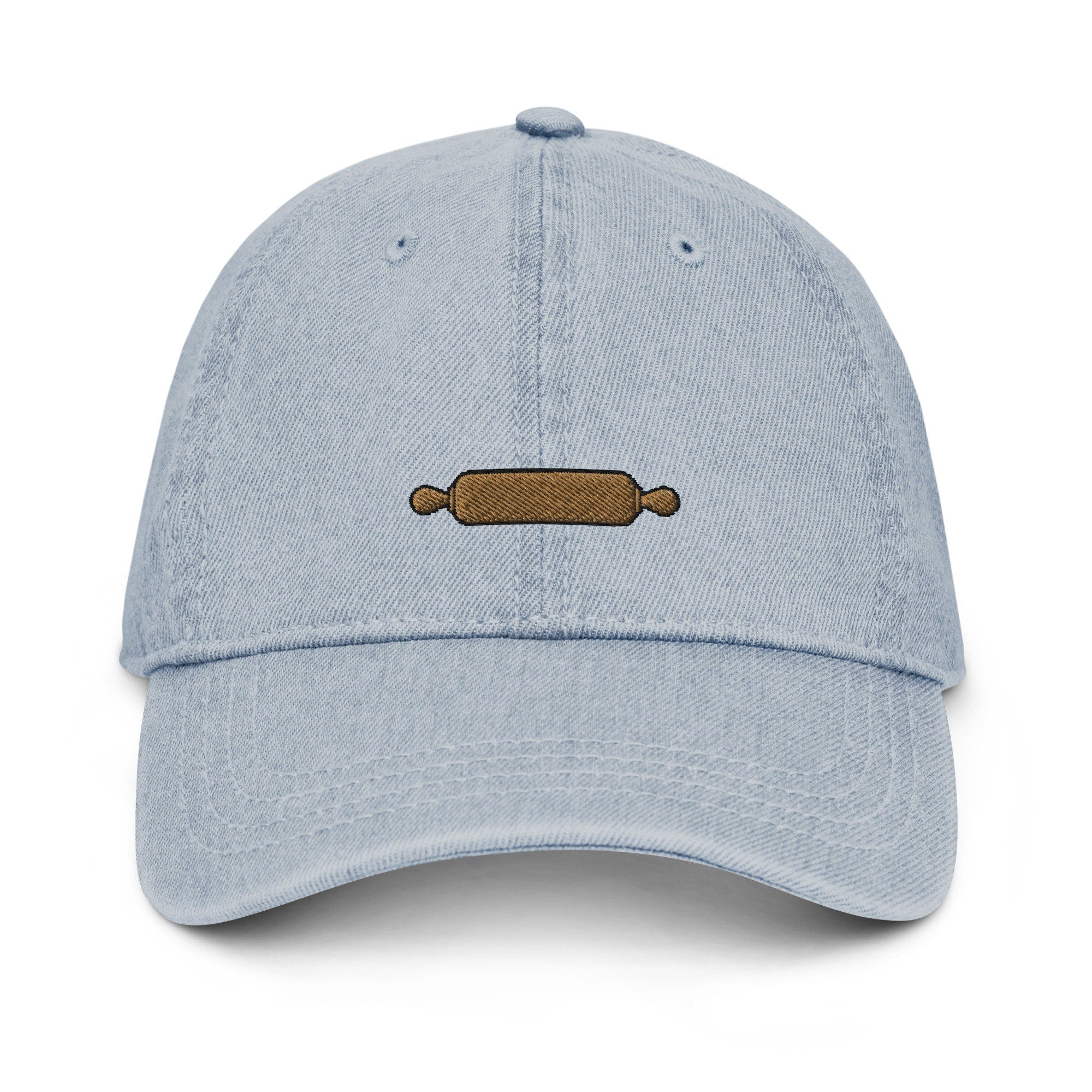 Rolling Pin Denim Hat, Premium Embroidered Denim Cap, Hat Embroidery Gift - Multiple Colors