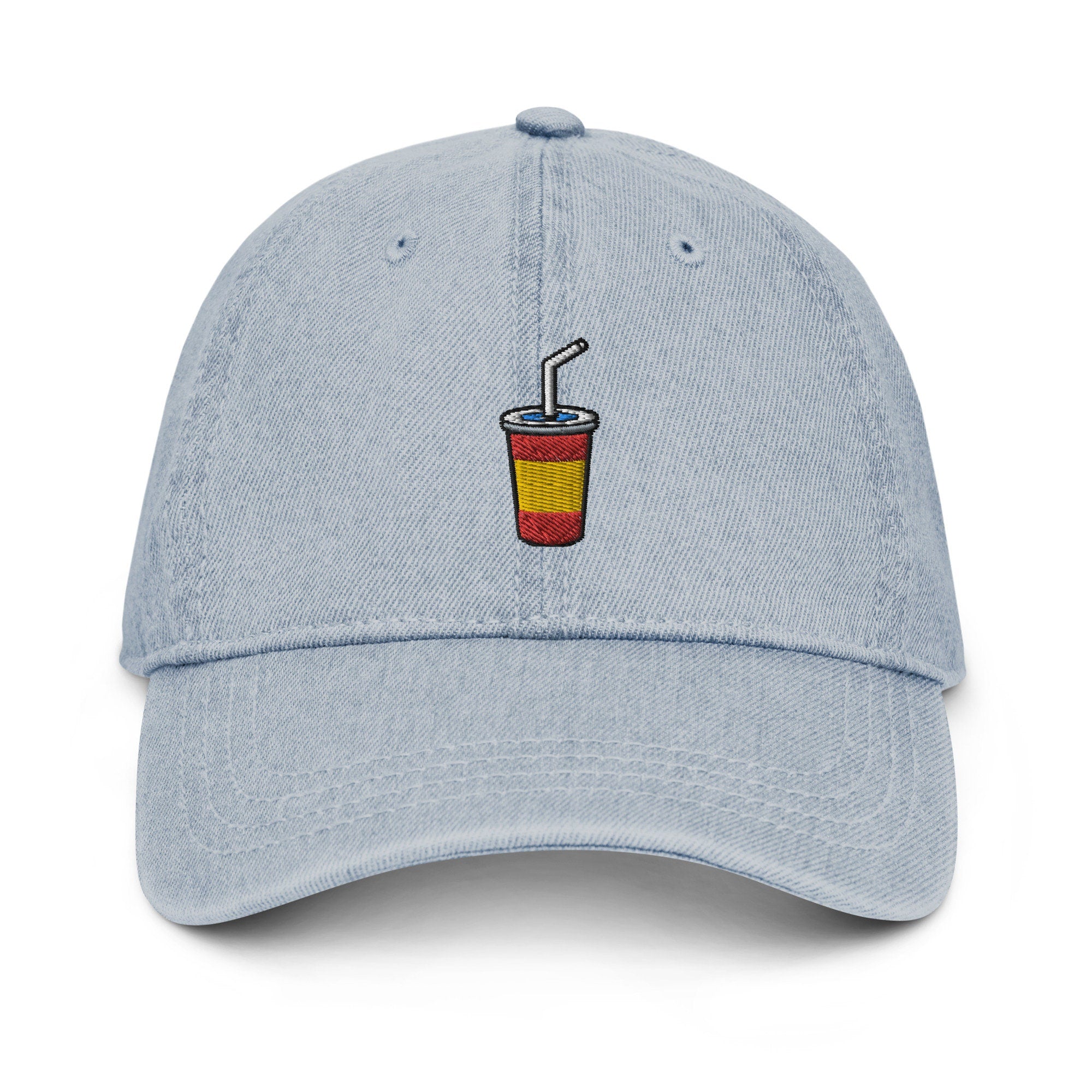 Cup Denim Hat, Premium Embroidered Denim Cap, Hat Embroidery Gift - Multiple Colors