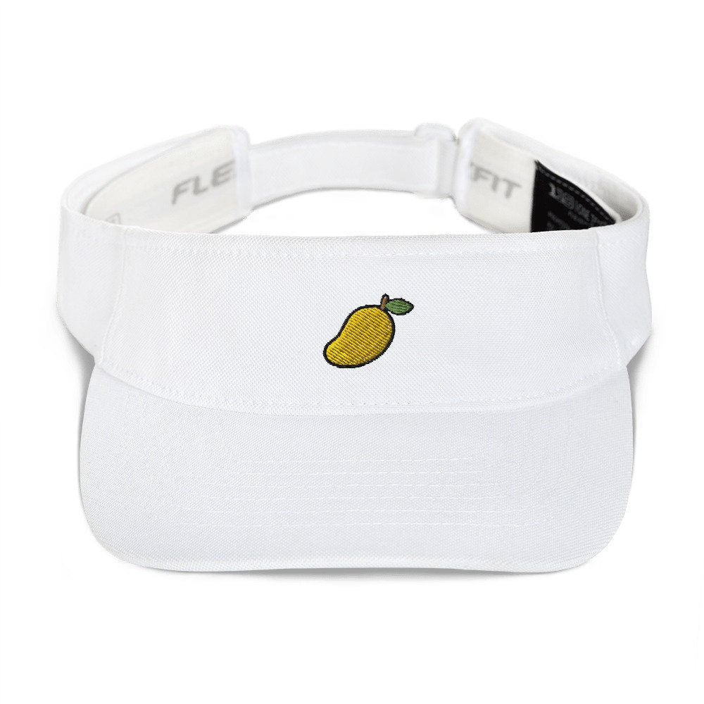 Mango Embroidered Visor, Premium Summer Visor, Adjustable Beach Sun Hat - Multiple Colors