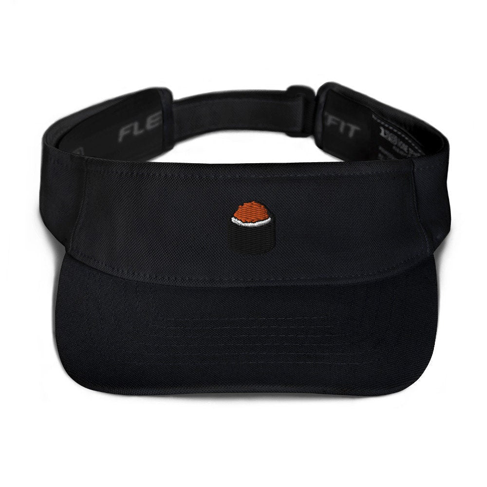 Sushi Embroidered Visor, Premium Summer Visor, Adjustable Beach Sun Hat - Multiple Colors