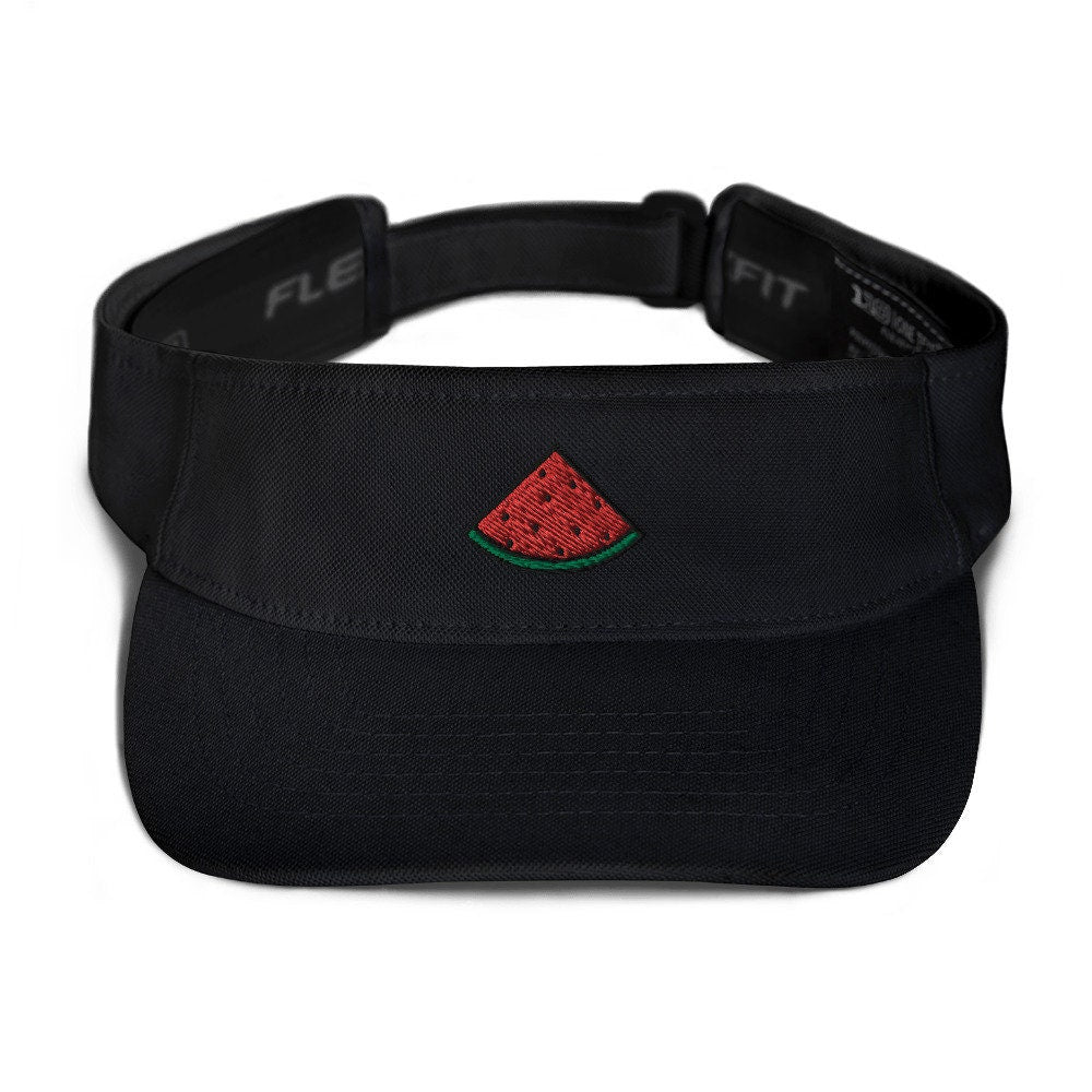 Watermelon Embroidered Visor, Premium Summer Visor, Adjustable Beach Sun Hat - Multiple Colors
