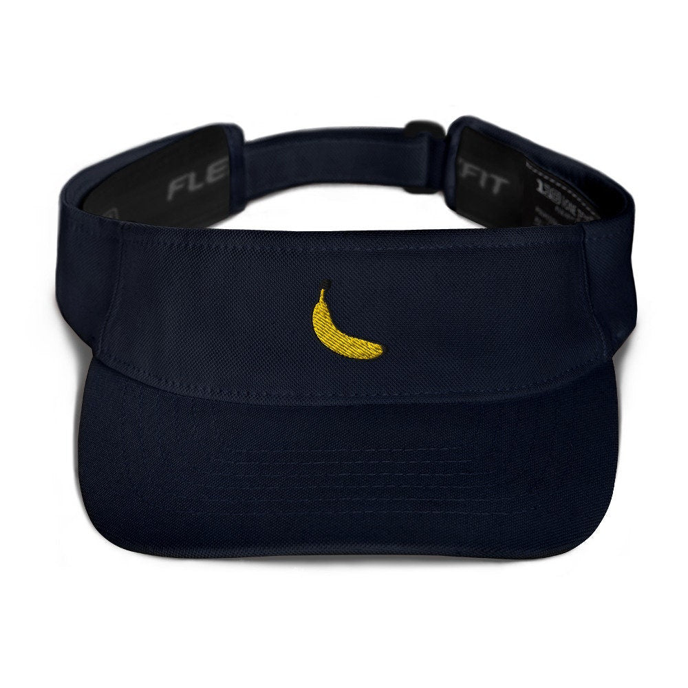 Banana Embroidered Visor, Premium Summer Visor, Adjustable Beach Sun Hat - Multiple Colors