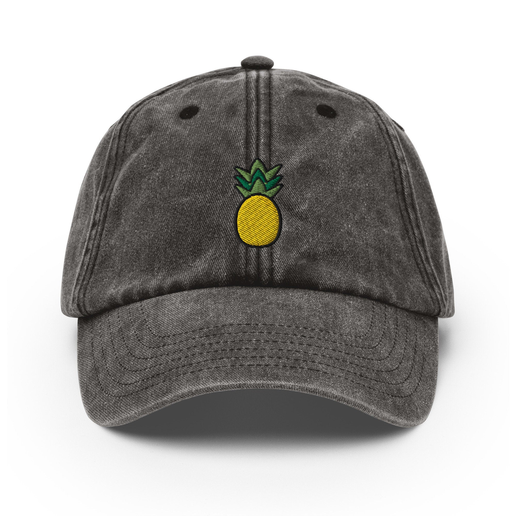 Pineapple Vintage Hat, Aged Dad Cap, Faded Baseball Cap Gift - Multiple Colors