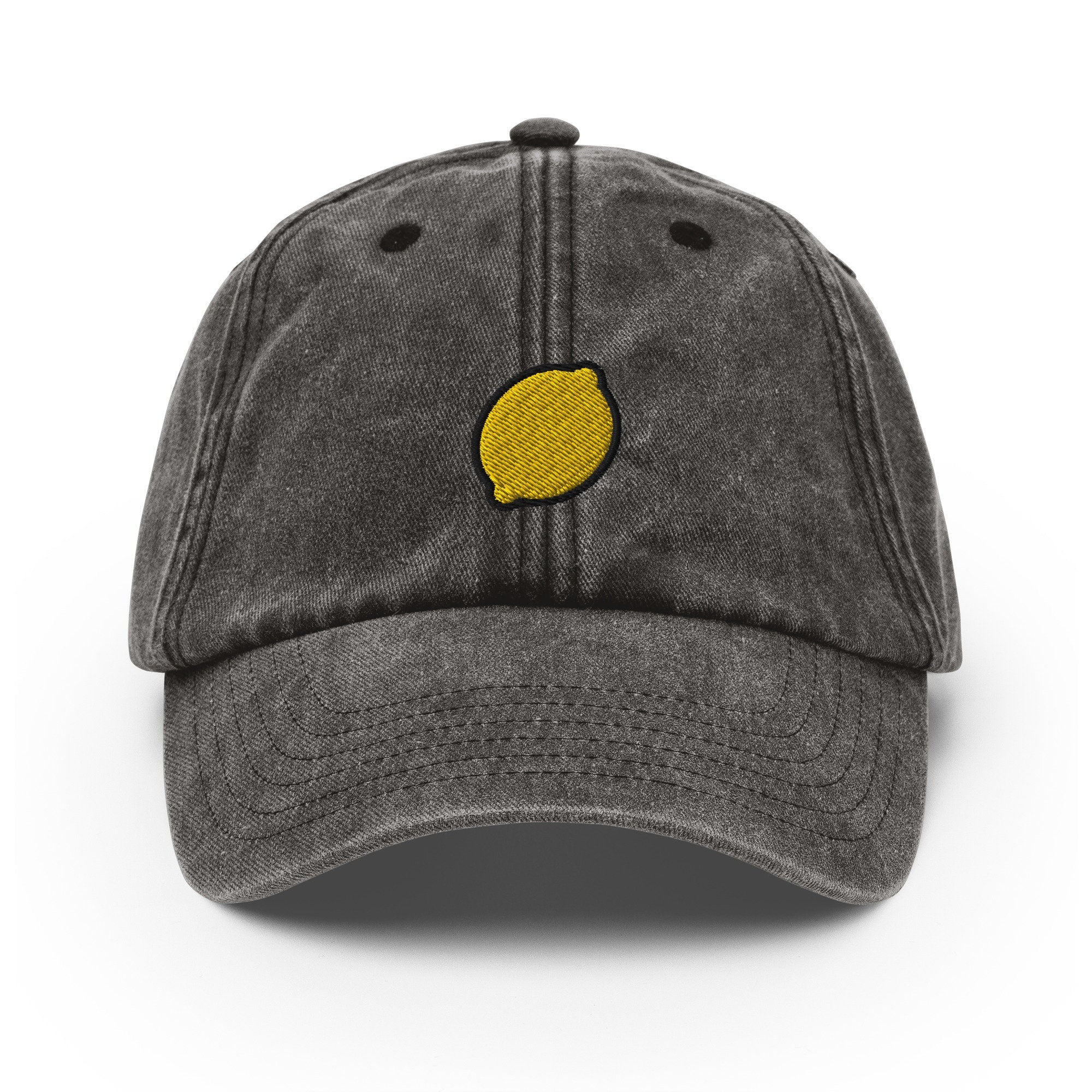 Lemon Vintage Hat, Aged Dad Cap, Faded Baseball Cap Gift - Multiple Colors