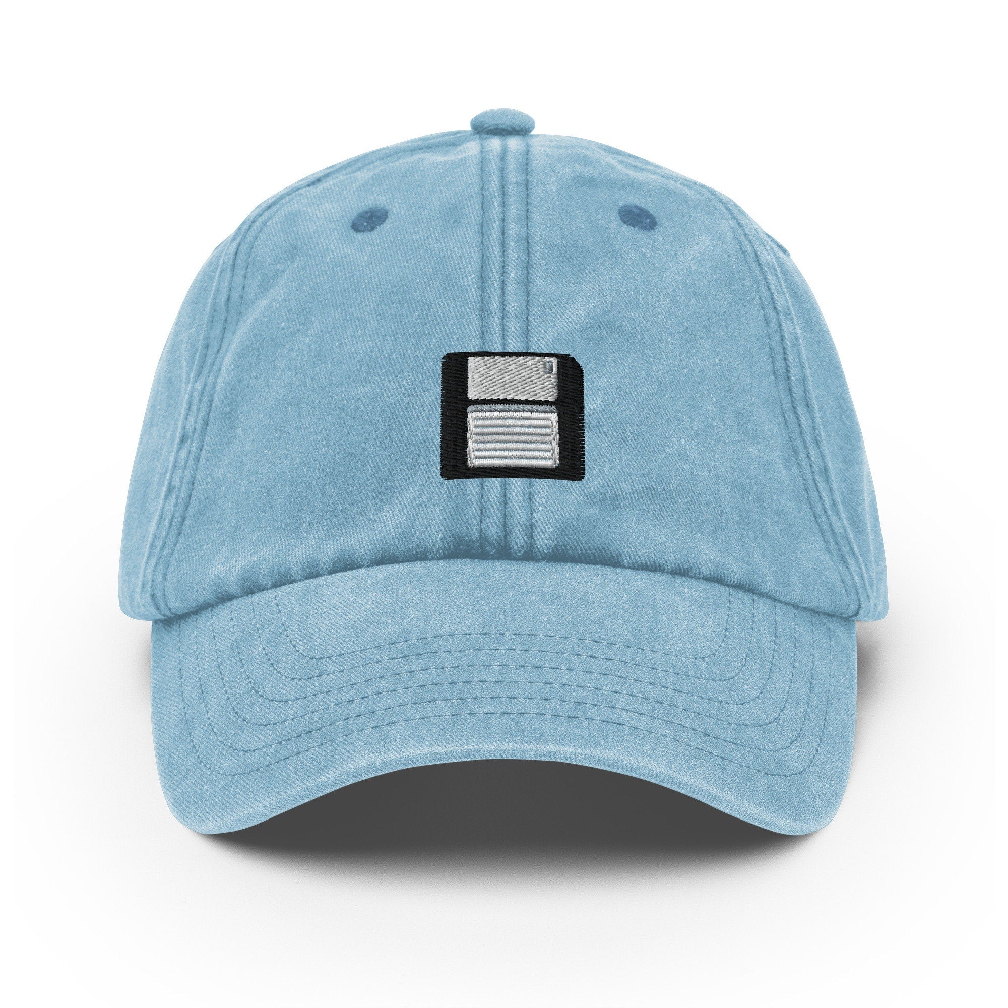 Floppy Disk Vintage Hat, Aged Dad Cap, Faded Baseball Cap Gift - Multiple Colors